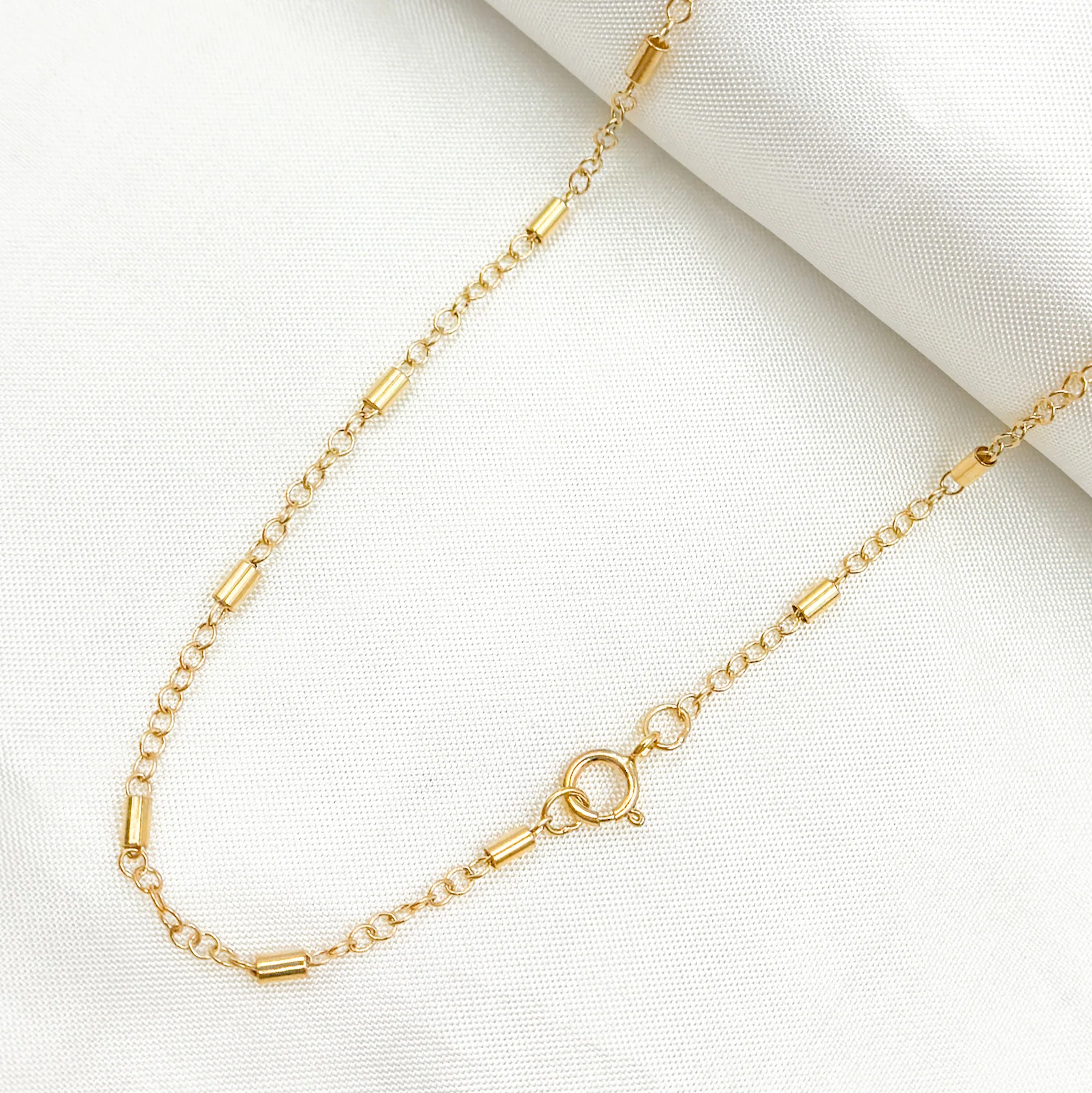 1203D2Necklace. 14K Gold-Filled Satellite Tube Finish Necklace - Image 6