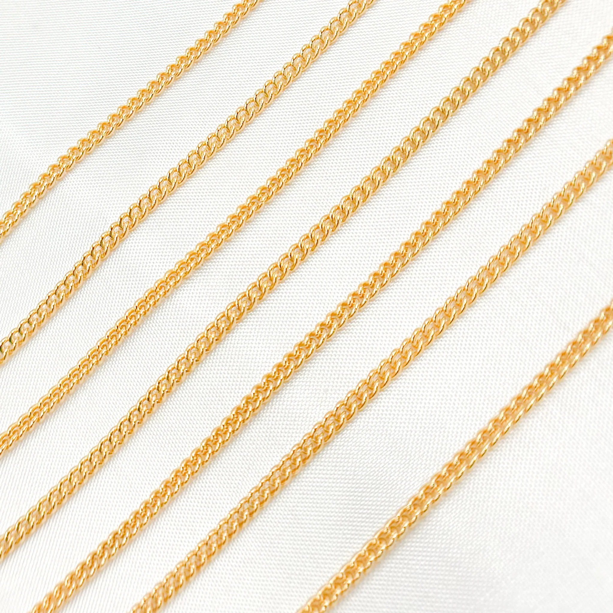 66GF. 14K Gold Filled Tiny Curb Chain Bulk - Image 3