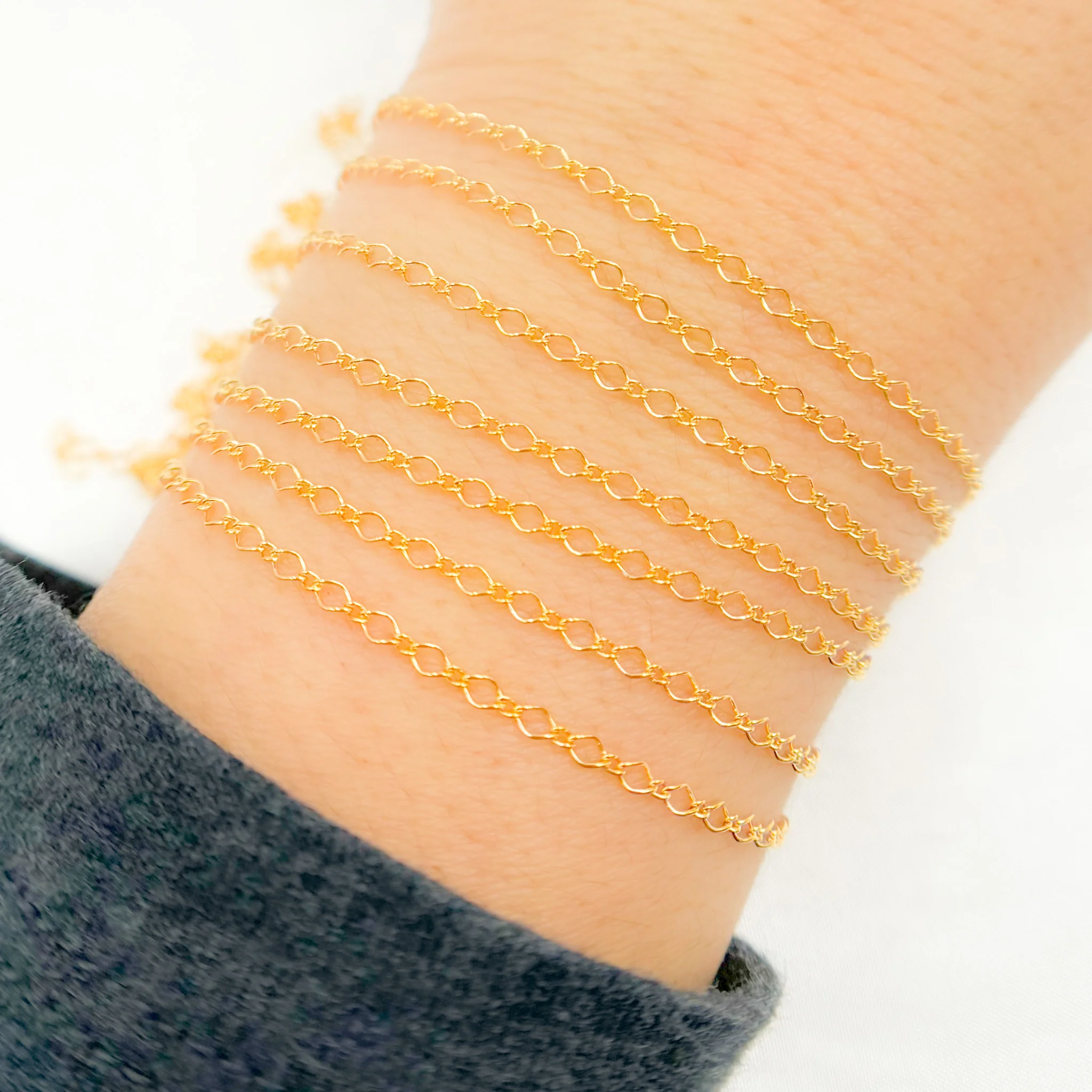13MQGF. 14K Gold Filled Twisted Cable Chain - Image 2