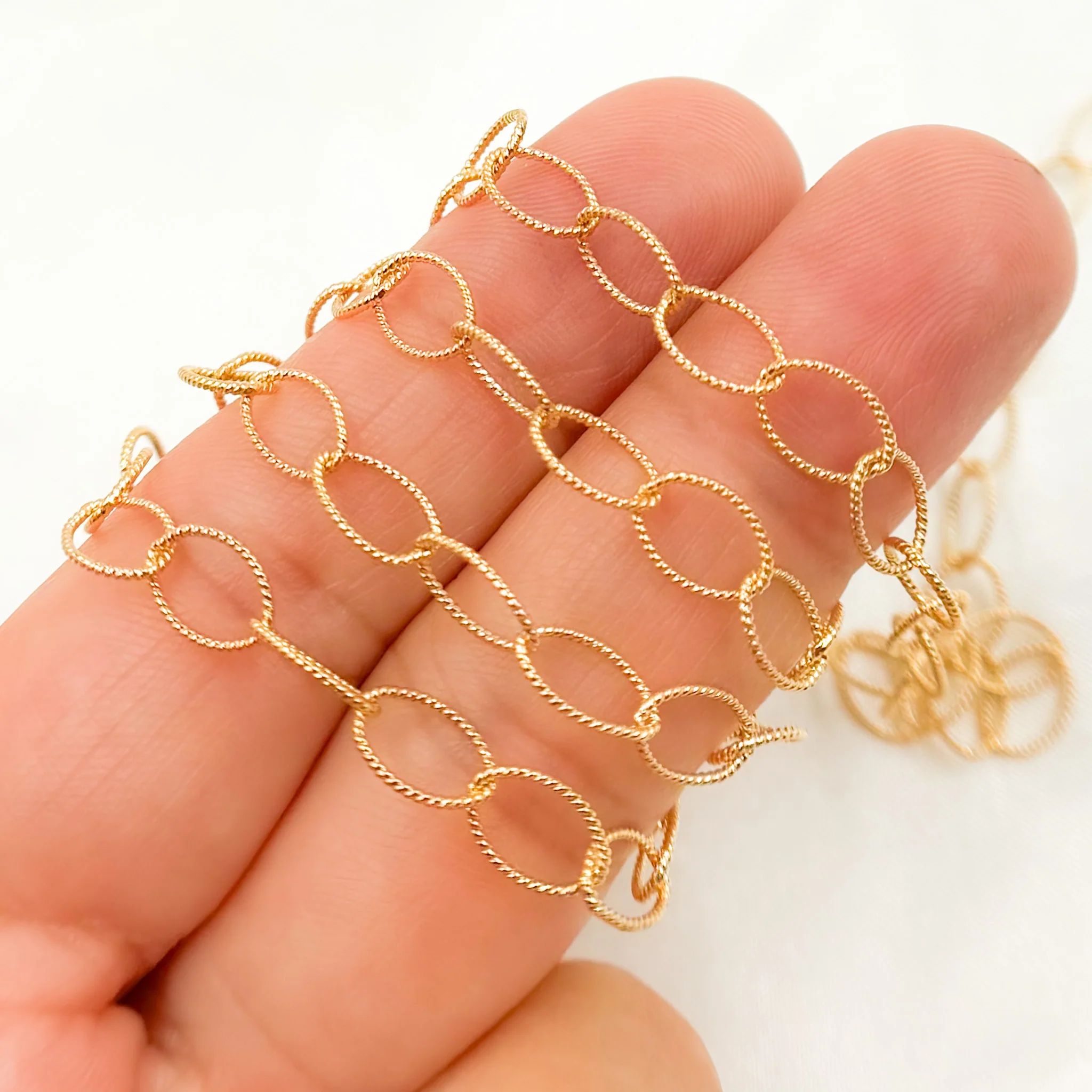720TWGF. 14K Gold Filled Twisted Oval Link Chain