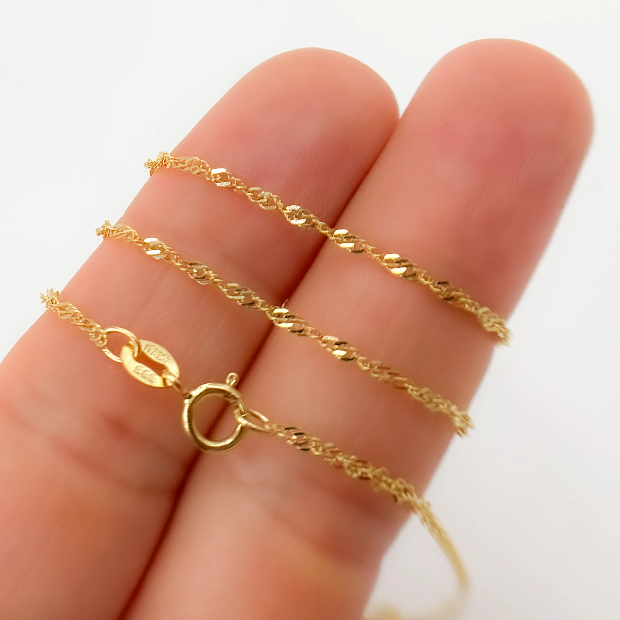 024G2SLMSIT2. 14K Solid Gold Singapore Chain - Image 2