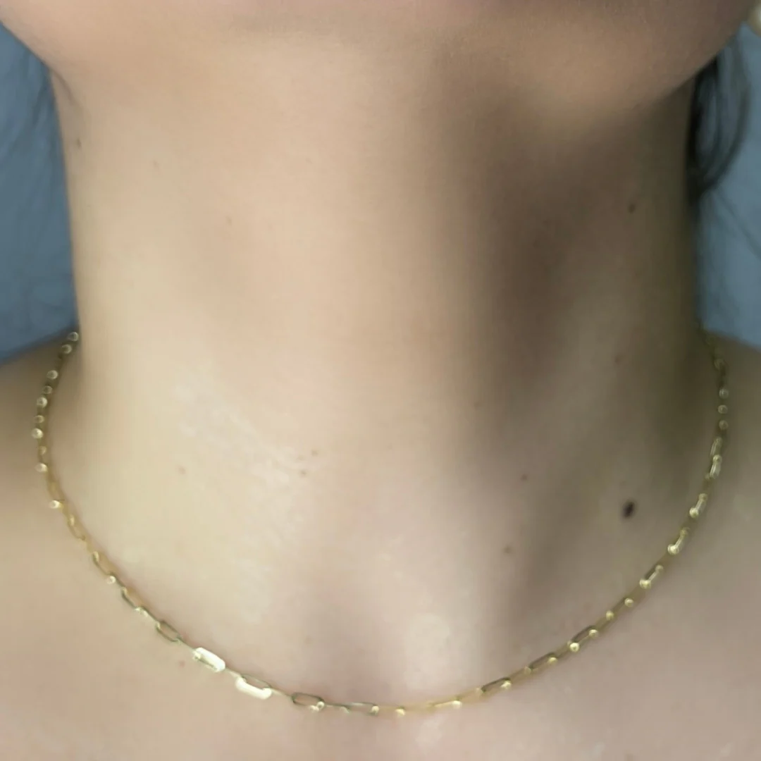 060FVACLL3. 14K Solid Gold Paperclip Chain - Image 4