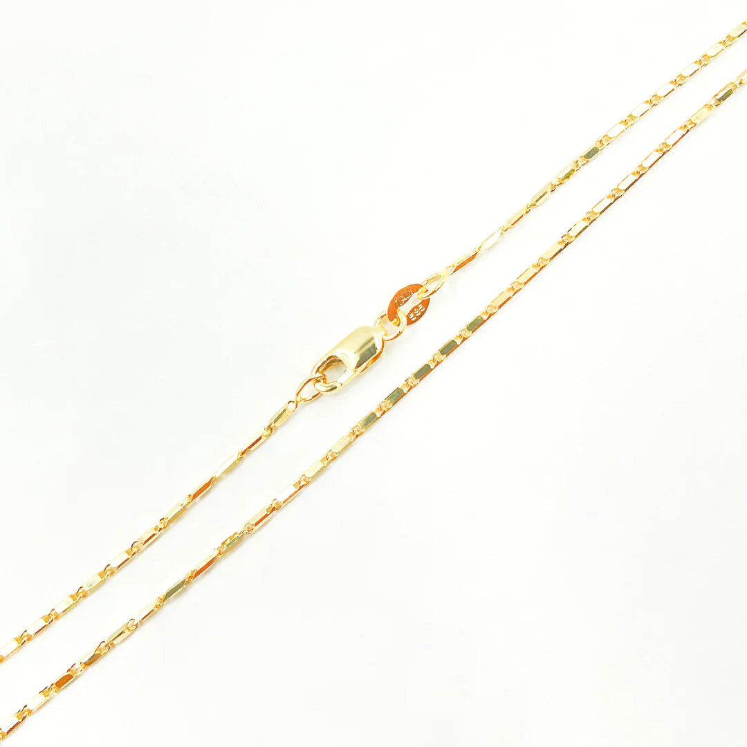 035LURBRT4C7. 14K Solid Gold Bars Chain - Image 3