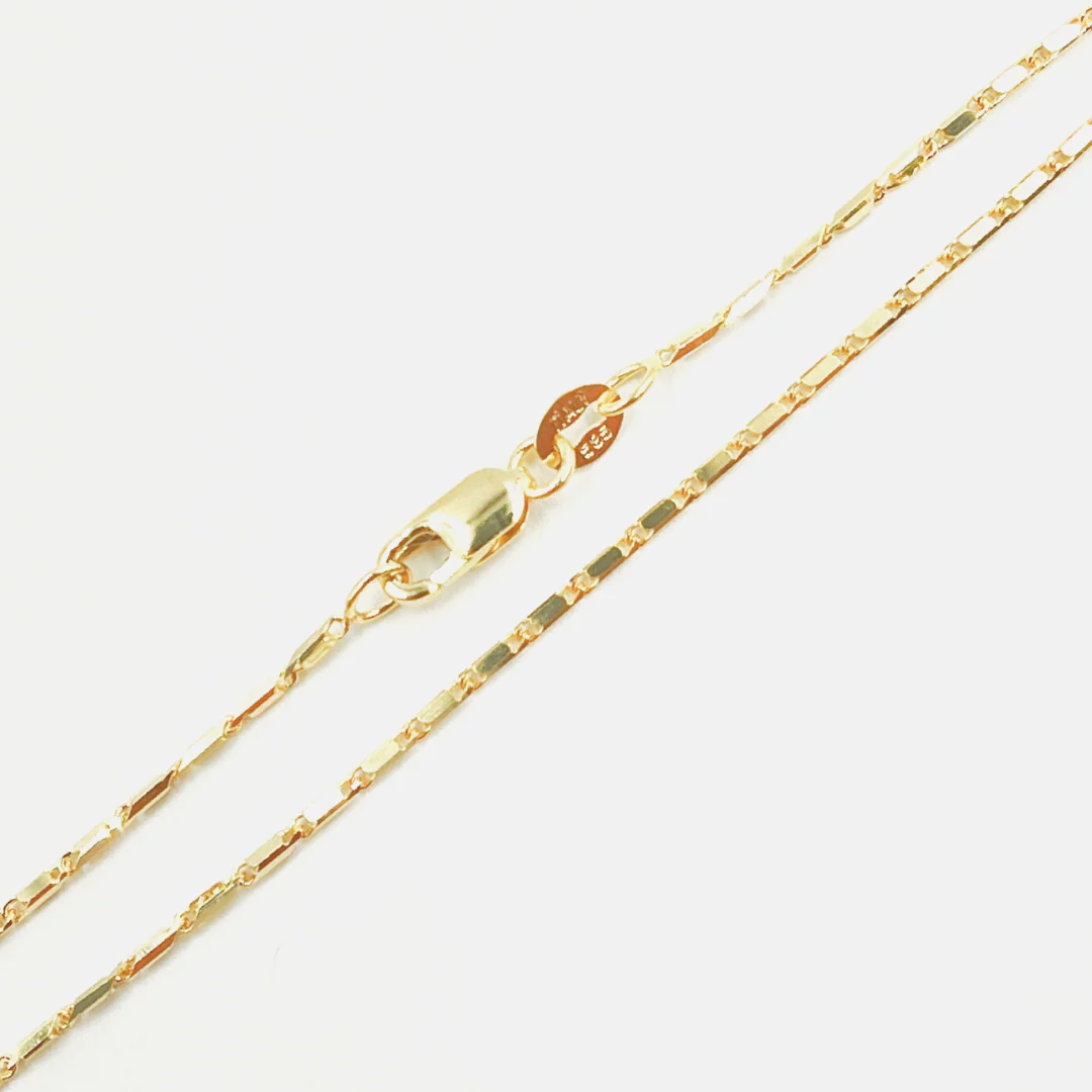 035LURBRT4C7. 14K Solid Gold Bars Chain - Image 5