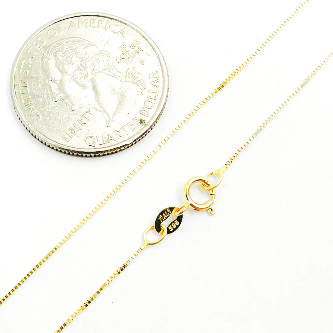 040VED. 14K Solid Gold Box Chain - Image 3