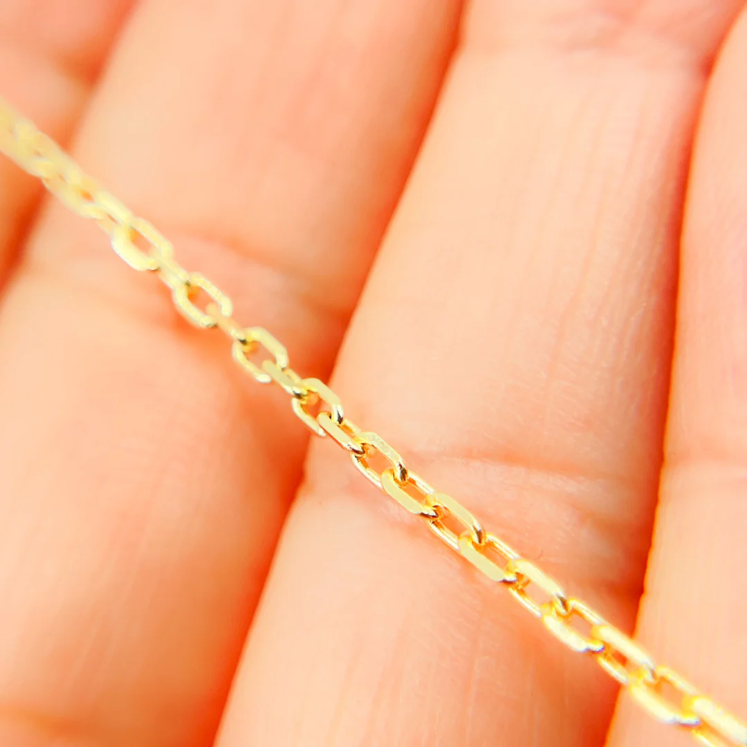 0501768FD. 14K Solid Gold Cable Chain - Image 3