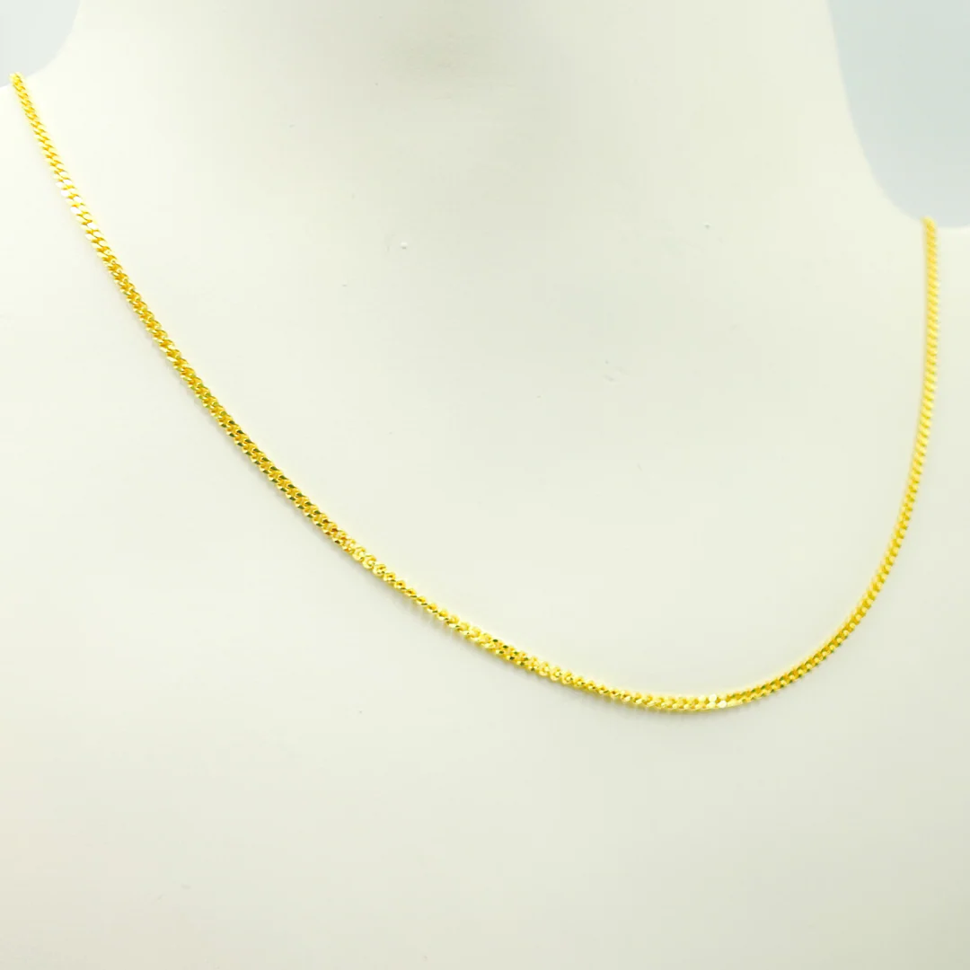 040GT2. 14K Solid Gold Wheat Chain - Image 4