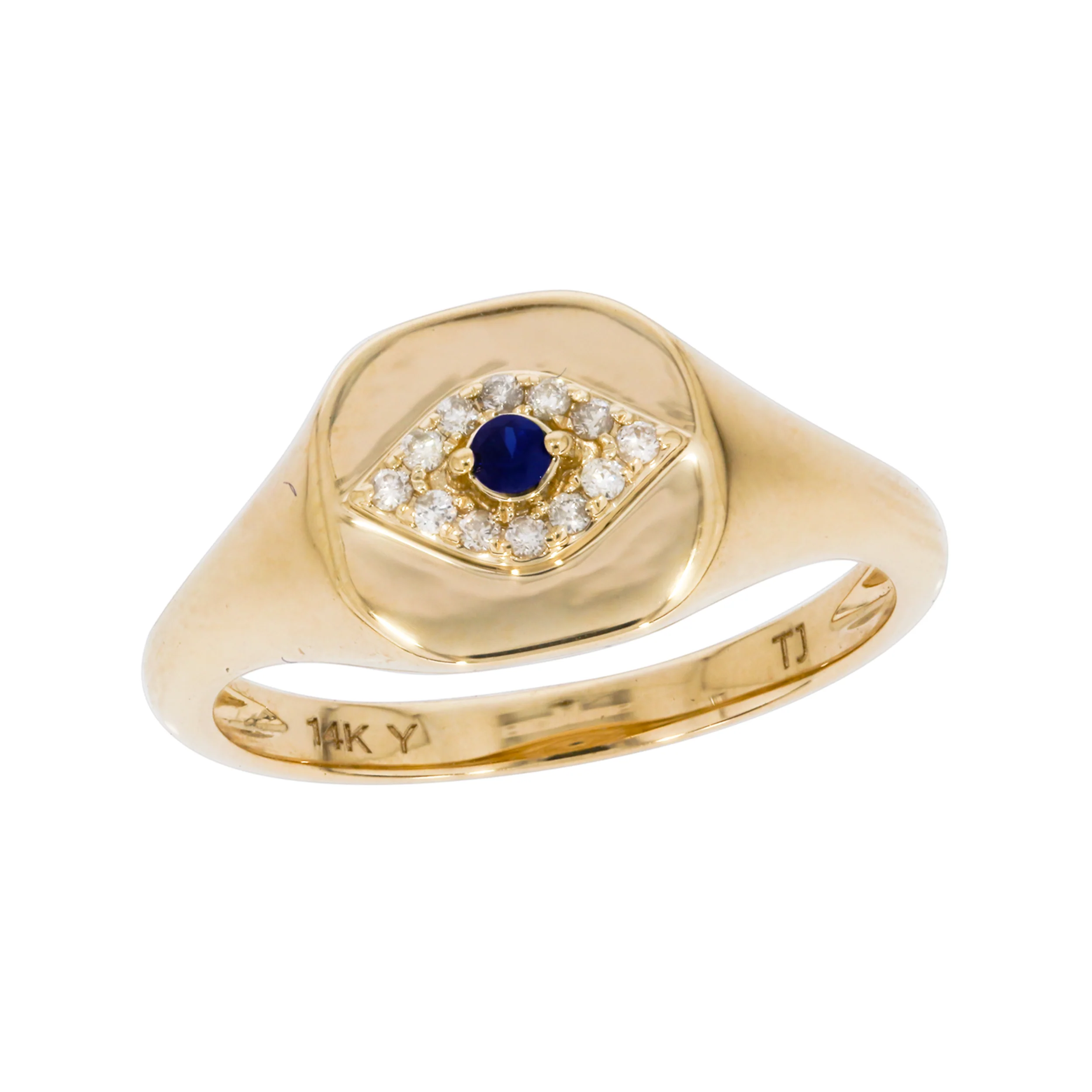 RFA18438BS. 14K Solid Gold Diamond and Gemstone Ring