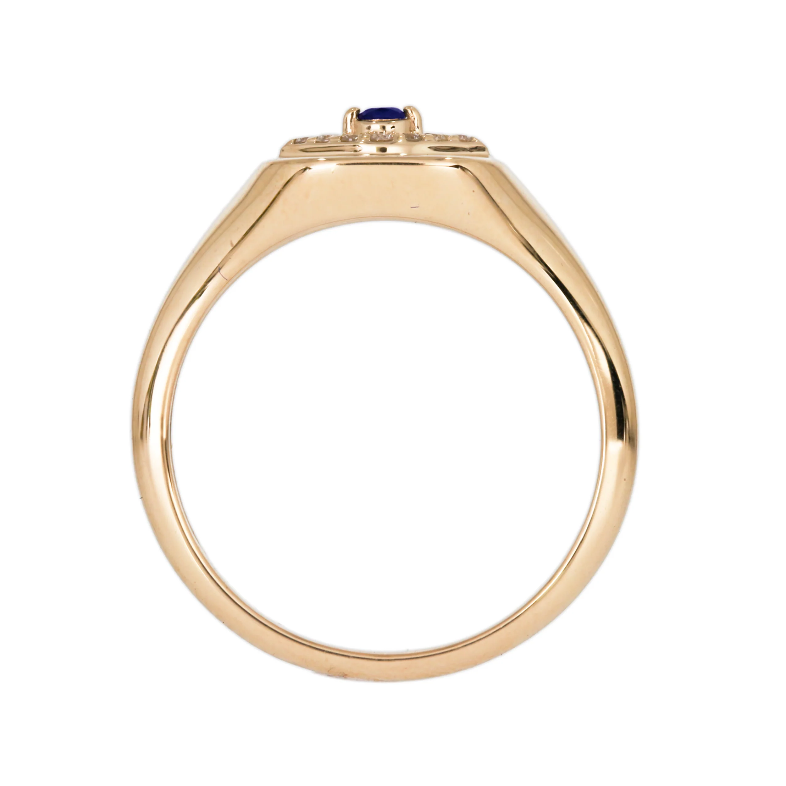 RFA18438BS. 14K Solid Gold Diamond and Gemstone Ring - Image 3