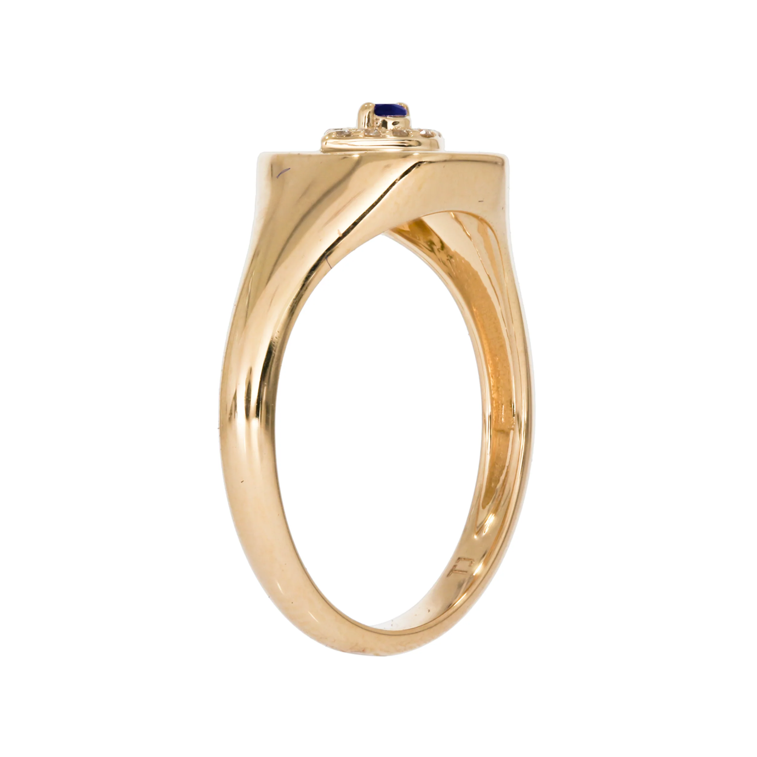 RFA18438BS. 14K Solid Gold Diamond and Gemstone Ring - Image 4