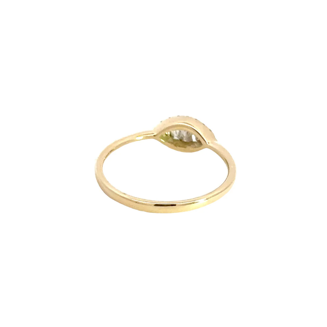 RN412077. 14k Solid Gold Diamond Eye Ring - Image 5