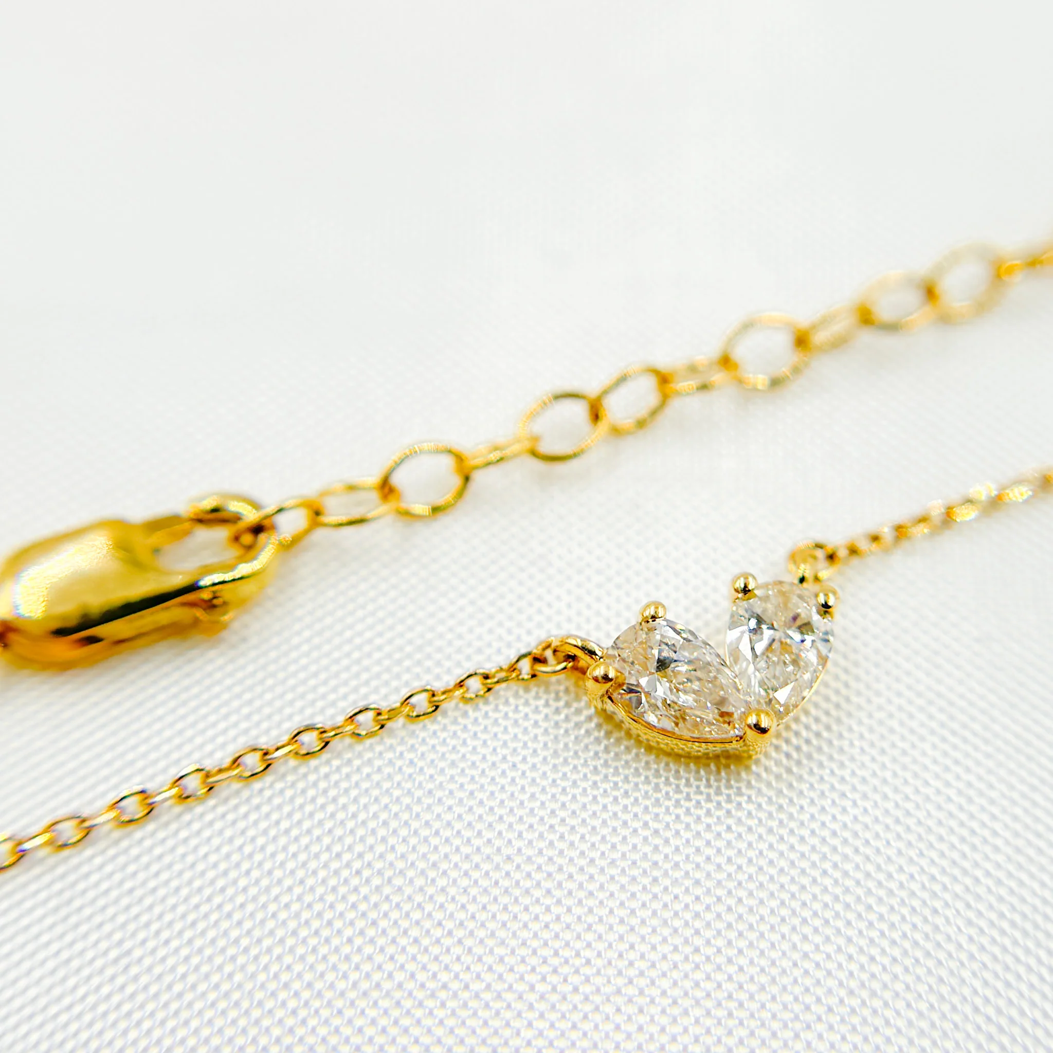 NFF71462. 14K Solid Gold Diamond Necklace - Image 2