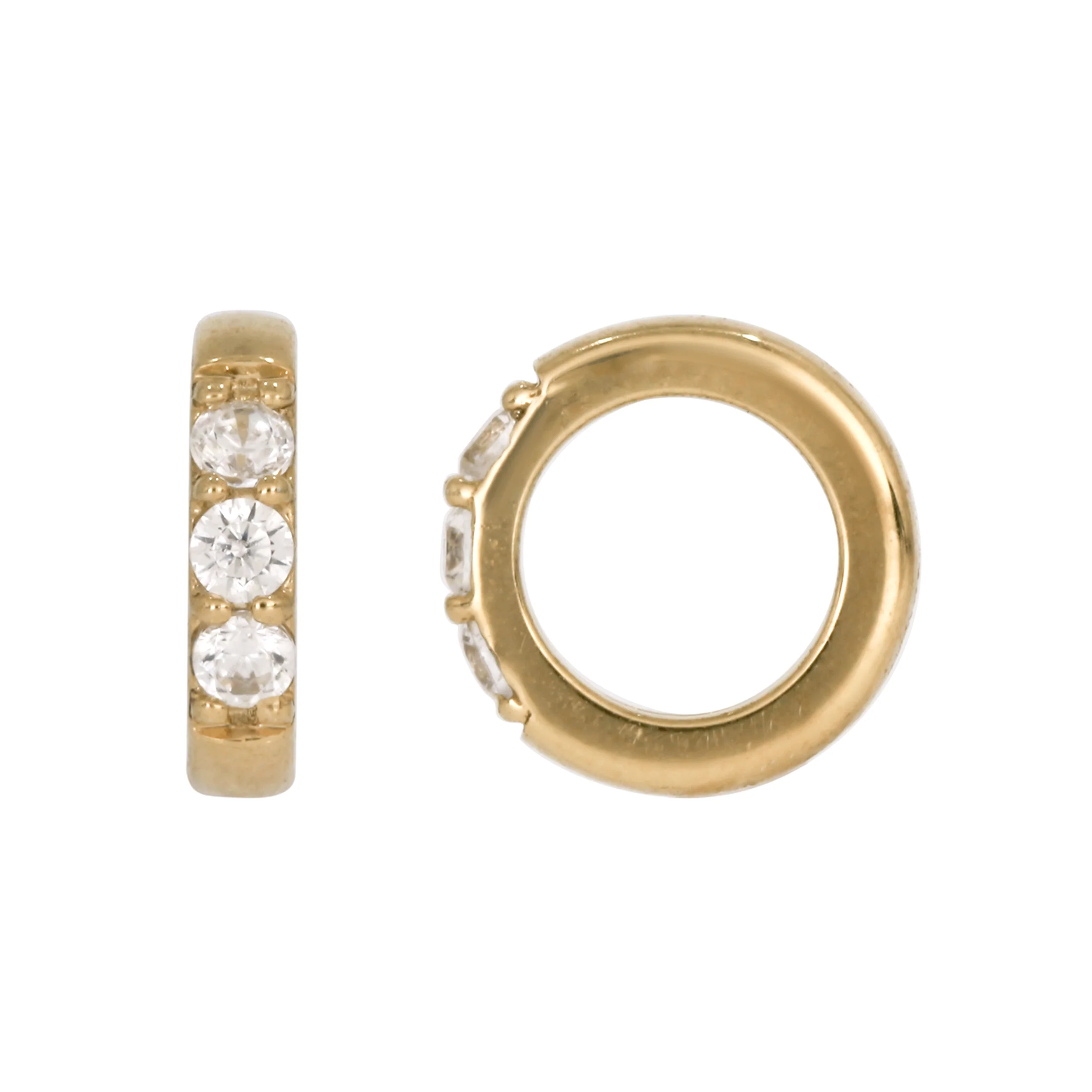CMA00104. 14K Solid Gold Diamond Ring Charm