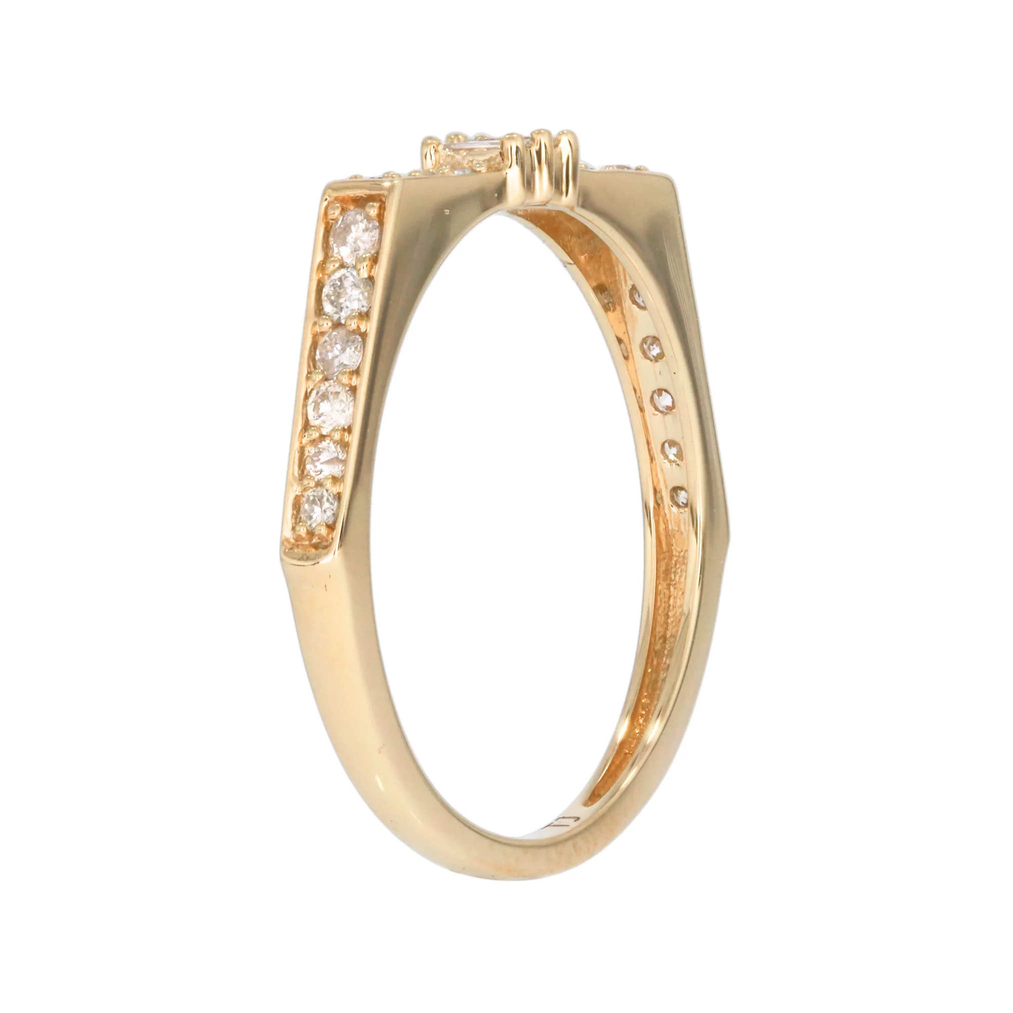 CRN00710. 14K Solid Gold Diamond Ring - Image 2