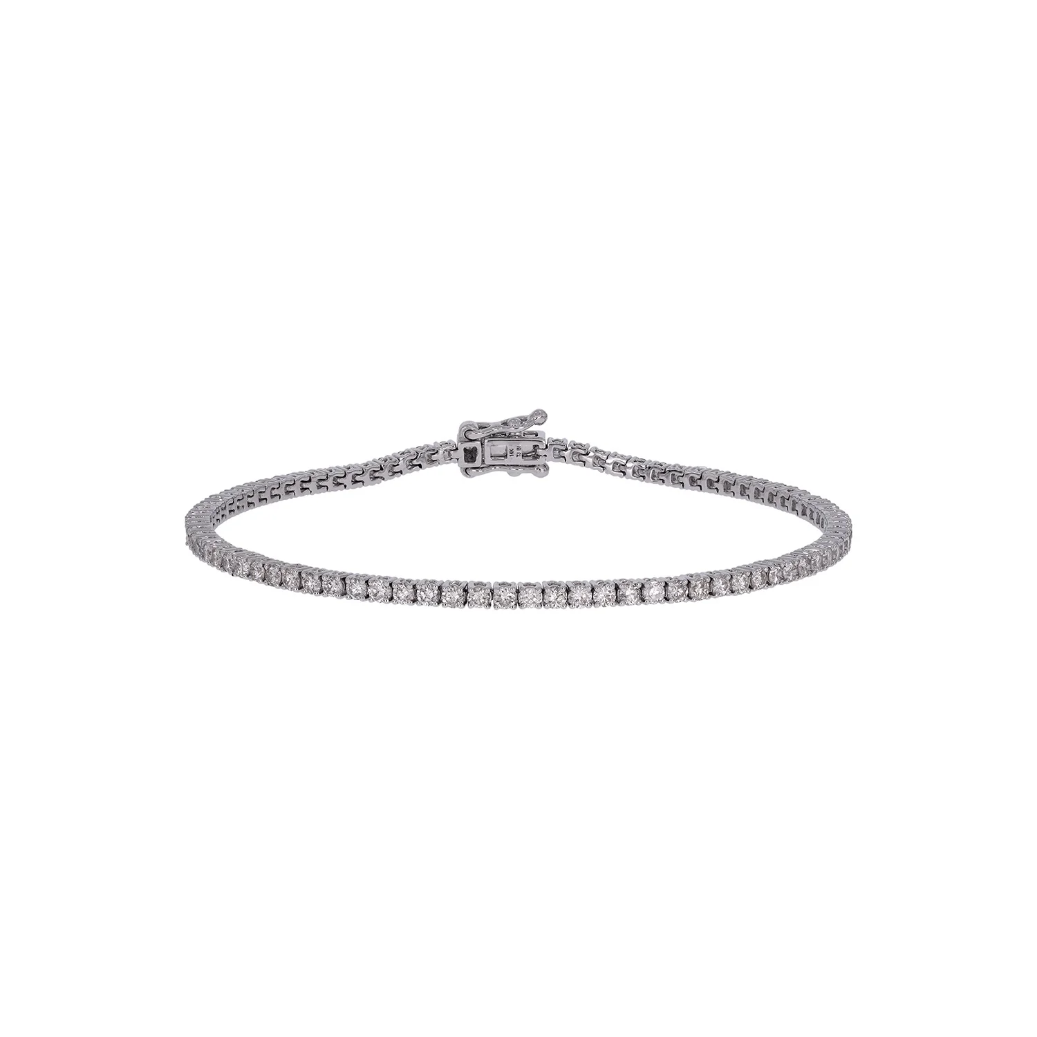 BTP65085. 14k Solid Gold Diamond Tennis Bracelet