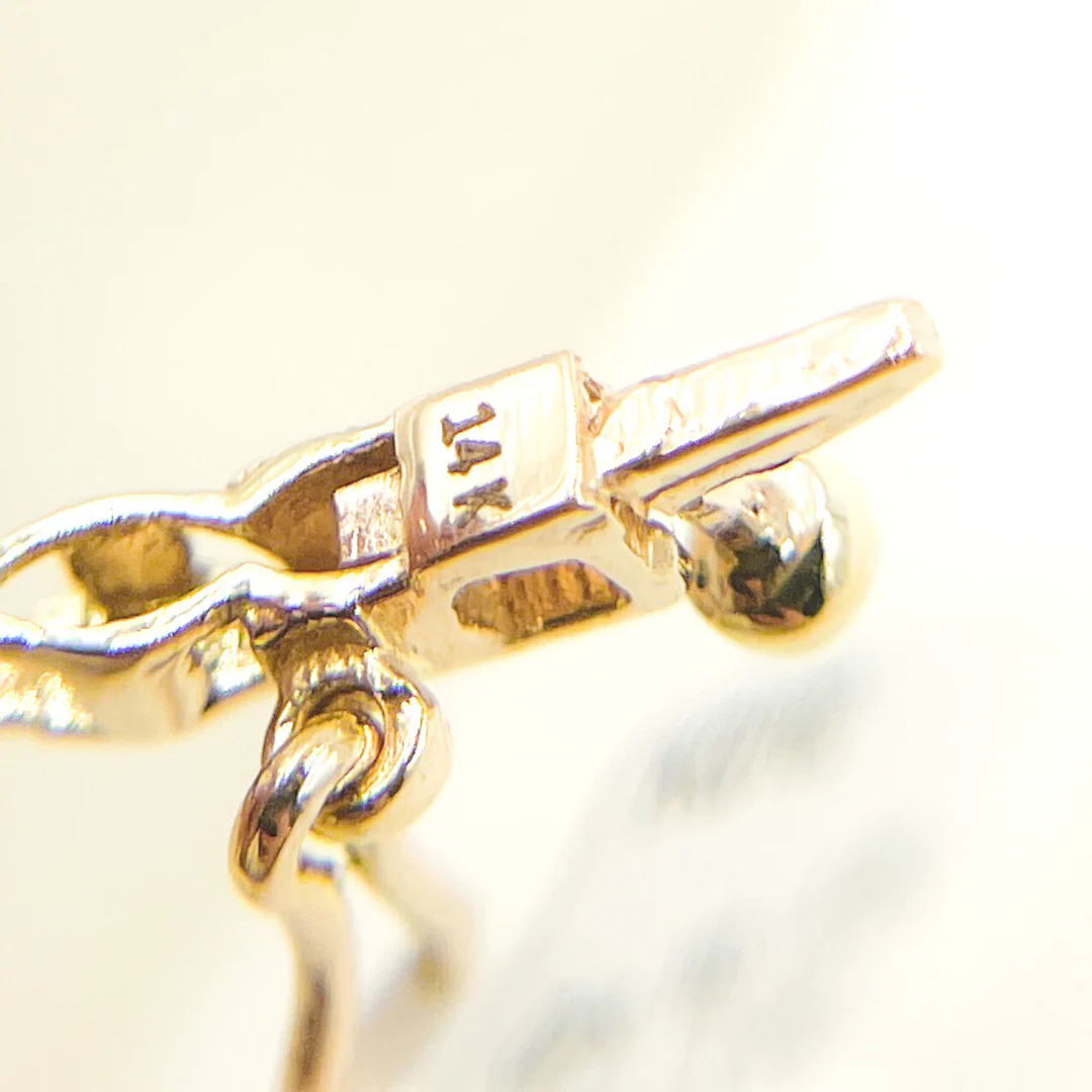 KG102. 14K Solid Gold Diamonds Bangle - Image 9