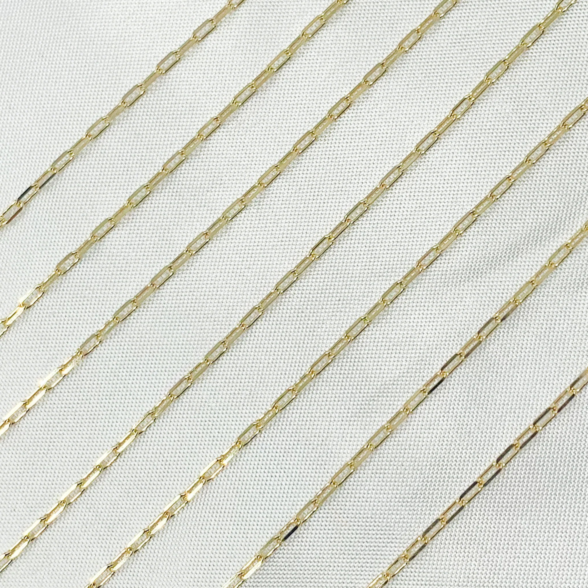 040FLCL2T5ByFt. 14K Solid Gold Dimond Cut Paperclip Chain - Image 5
