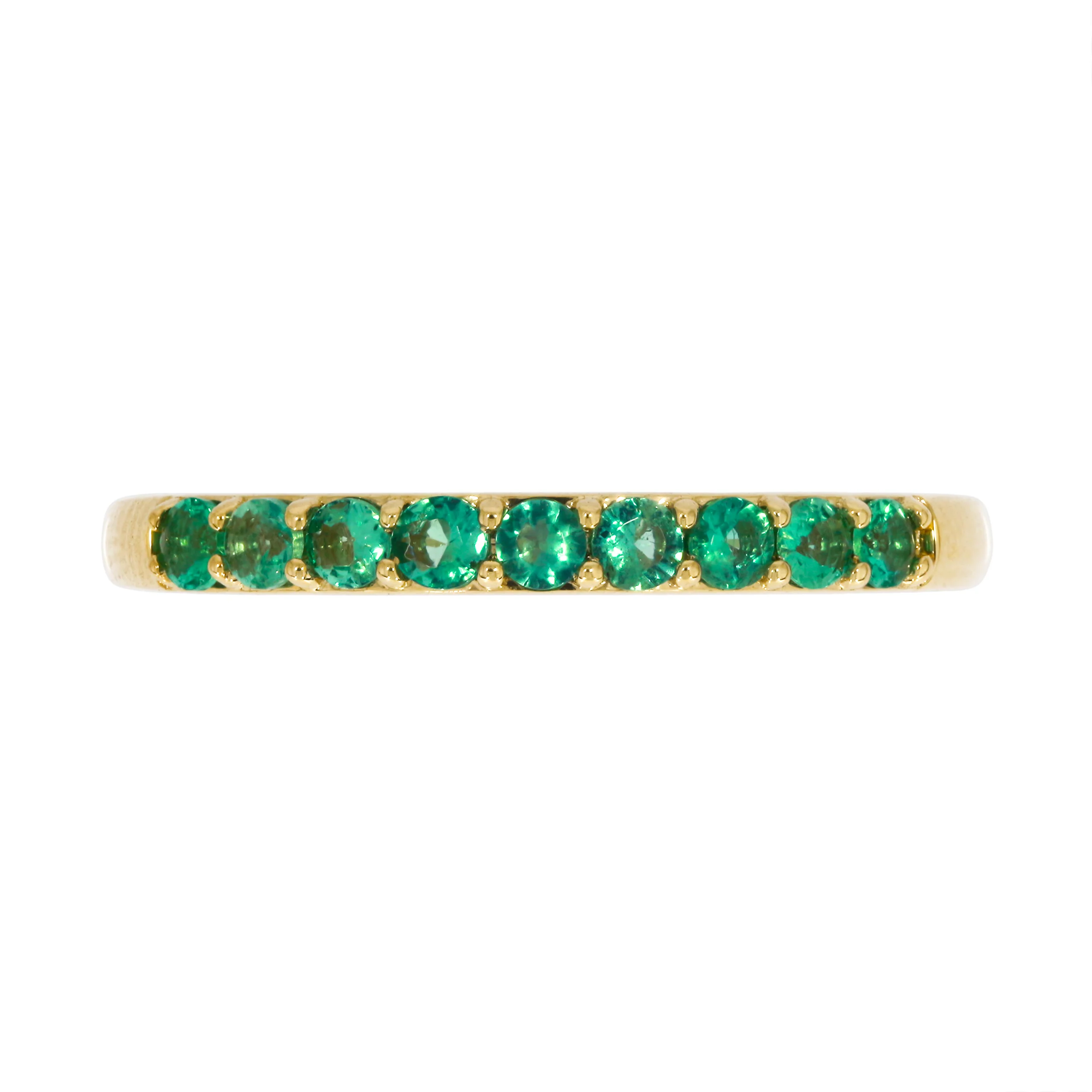 RAZ01843EM. 14K Solid Gold Emerald Band Ring - Image 3