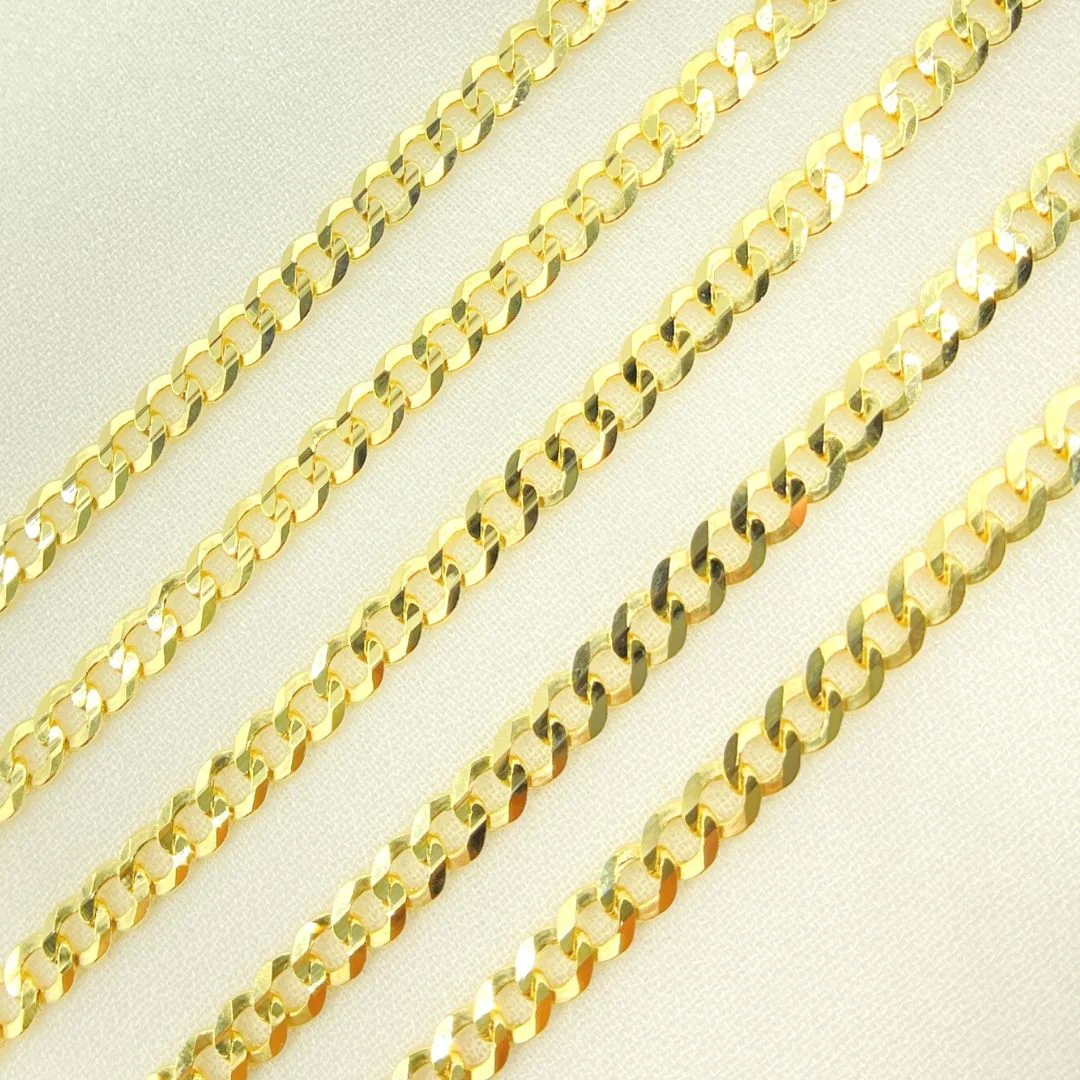 080R13FG1T2A9L001byFt. 14K Solid Gold Flat Cuban Links Chain - Image 3