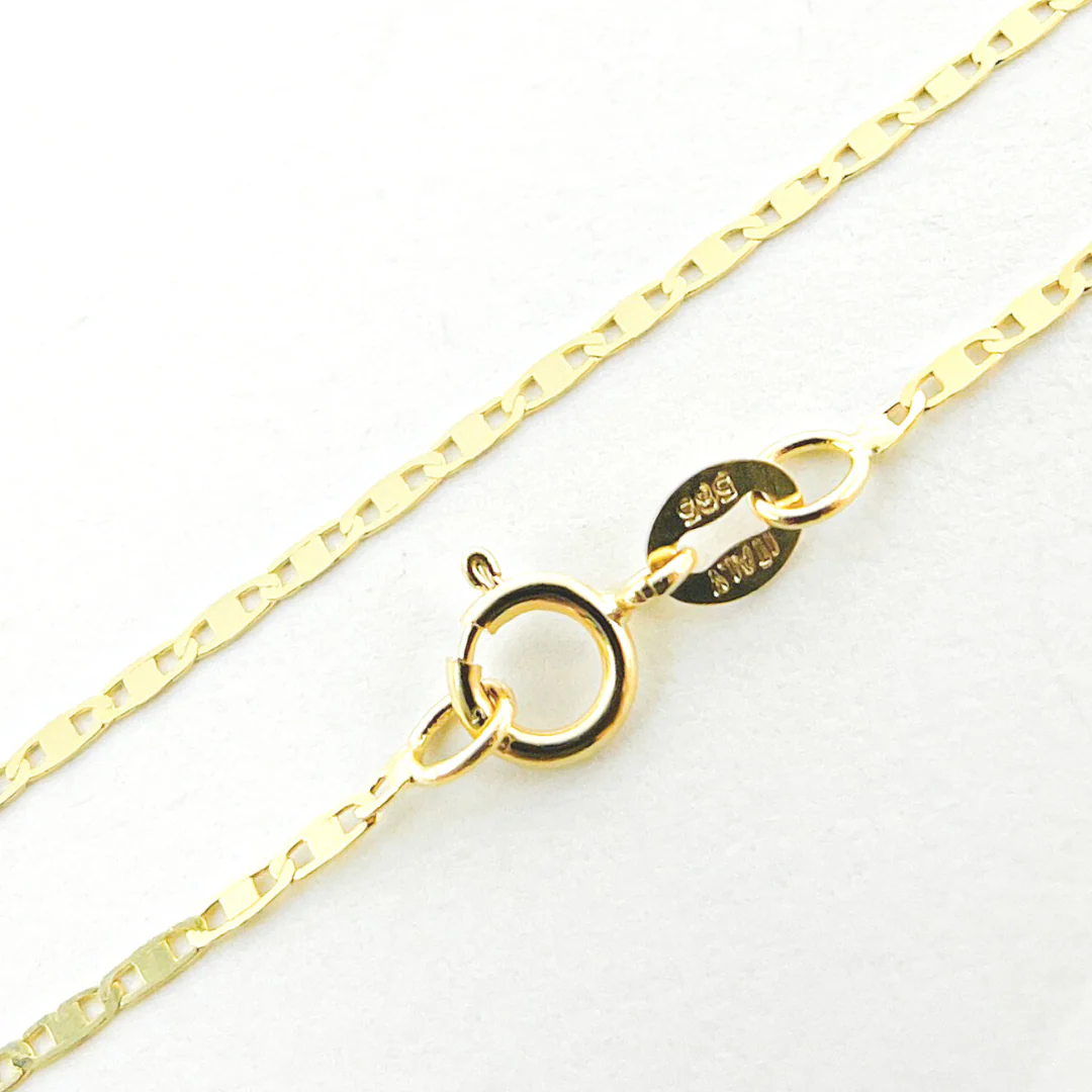 030FVSV1BPT2A8L001. 14K Solid Gold Flat Marina Link Chain - Image 3