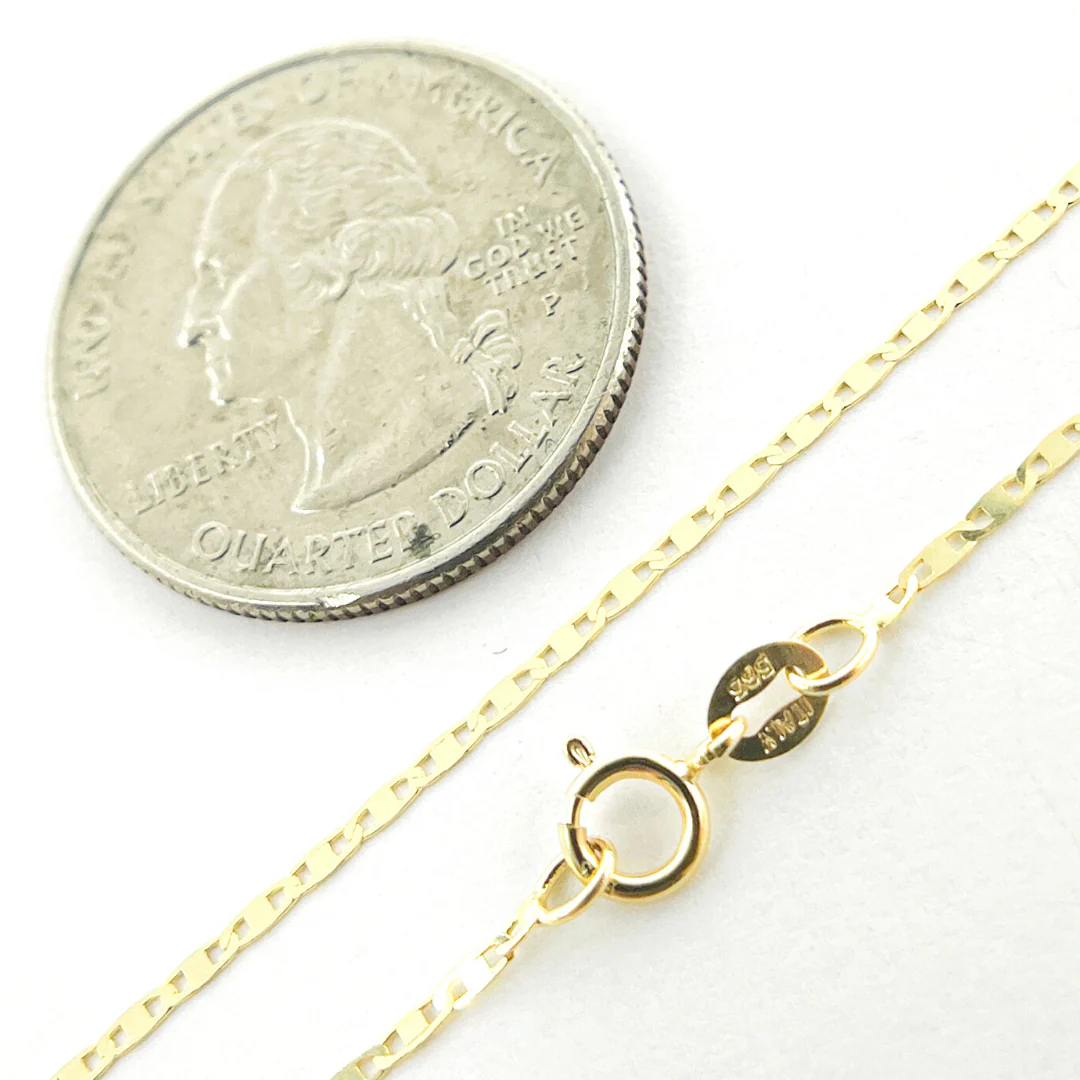 030FVSV1BPT2A8L001. 14K Solid Gold Flat Marina Link Chain - Image 4