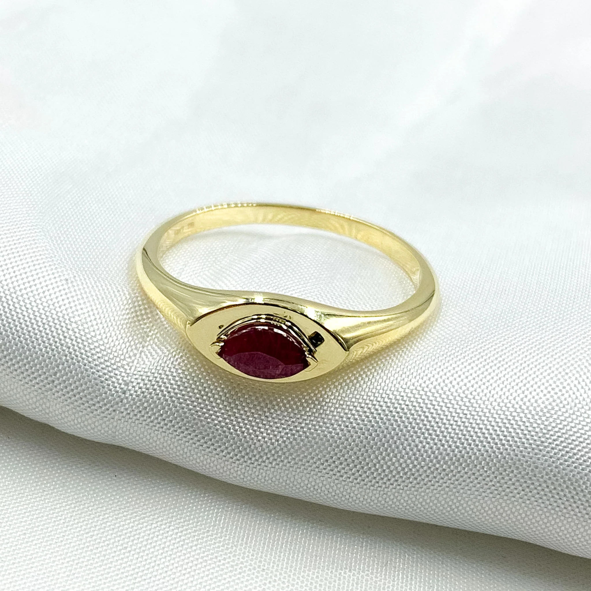 RN417584. 14K Solid Gold Gemstone Ring - Image 4