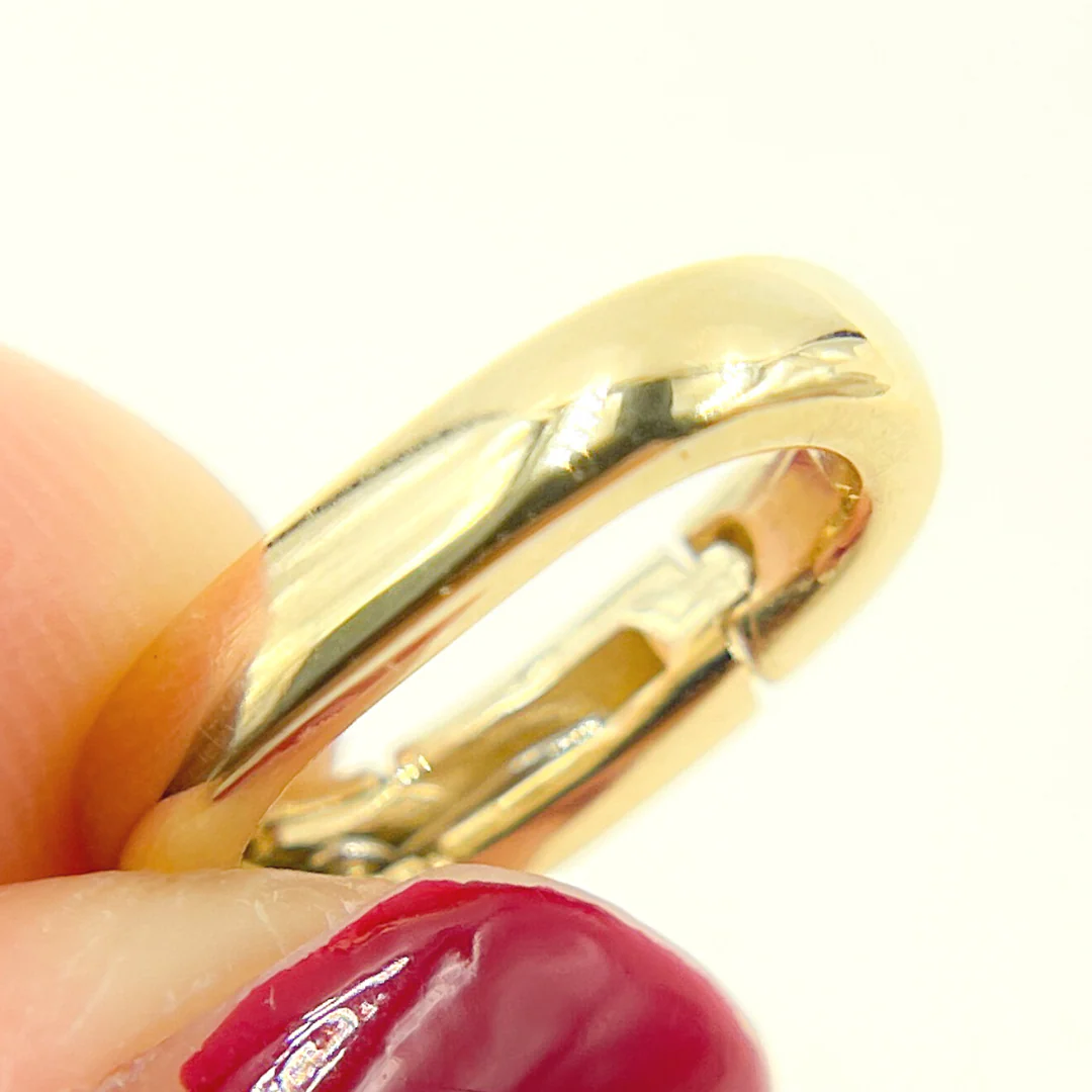 694-14K. 14k Solid Gold Oval Clasp - Image 2