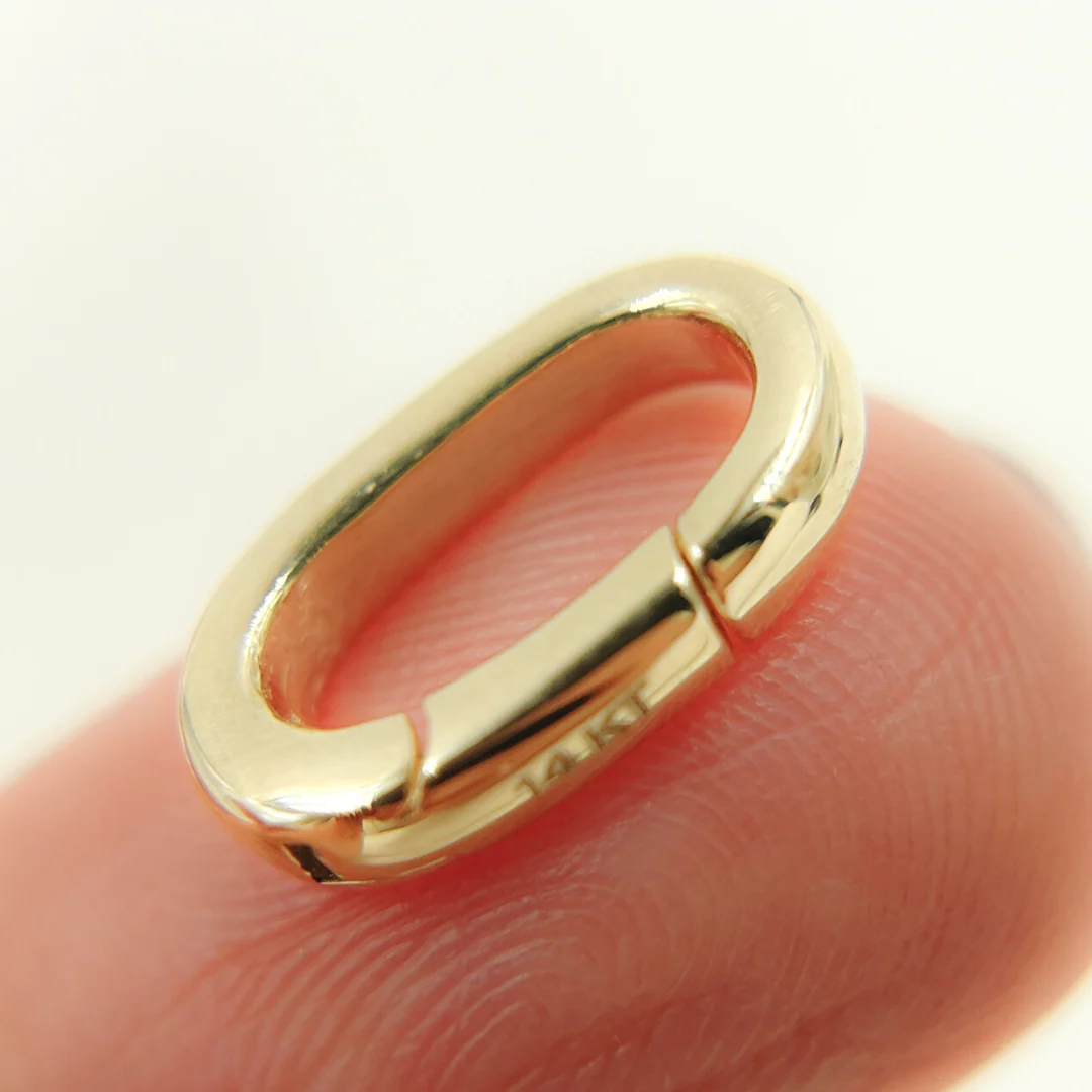 694-14K. 14k Solid Gold Oval Clasp - Image 5