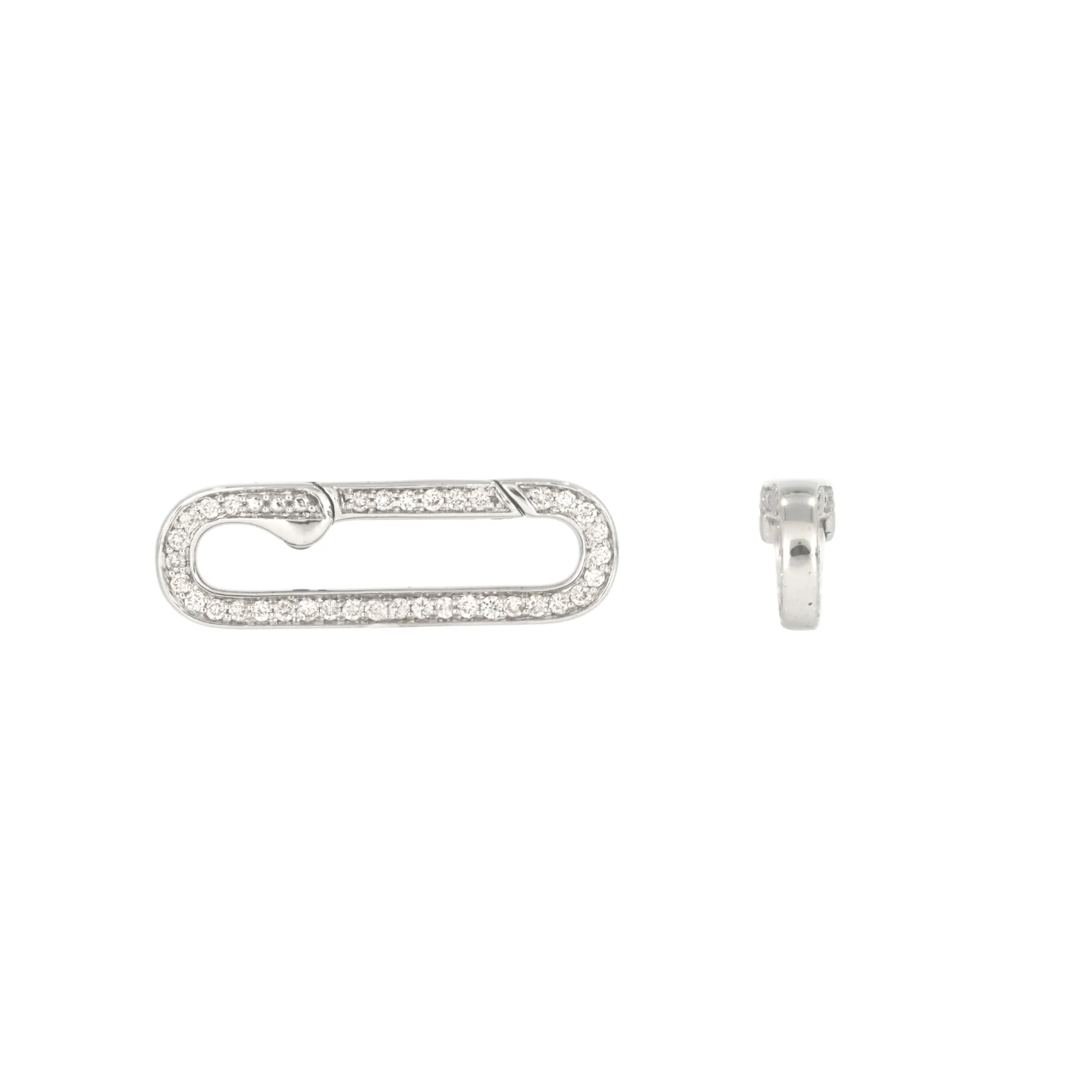 14K Solid Gold Oval Clasp with Precious Stones. ASF77026 - Image 4