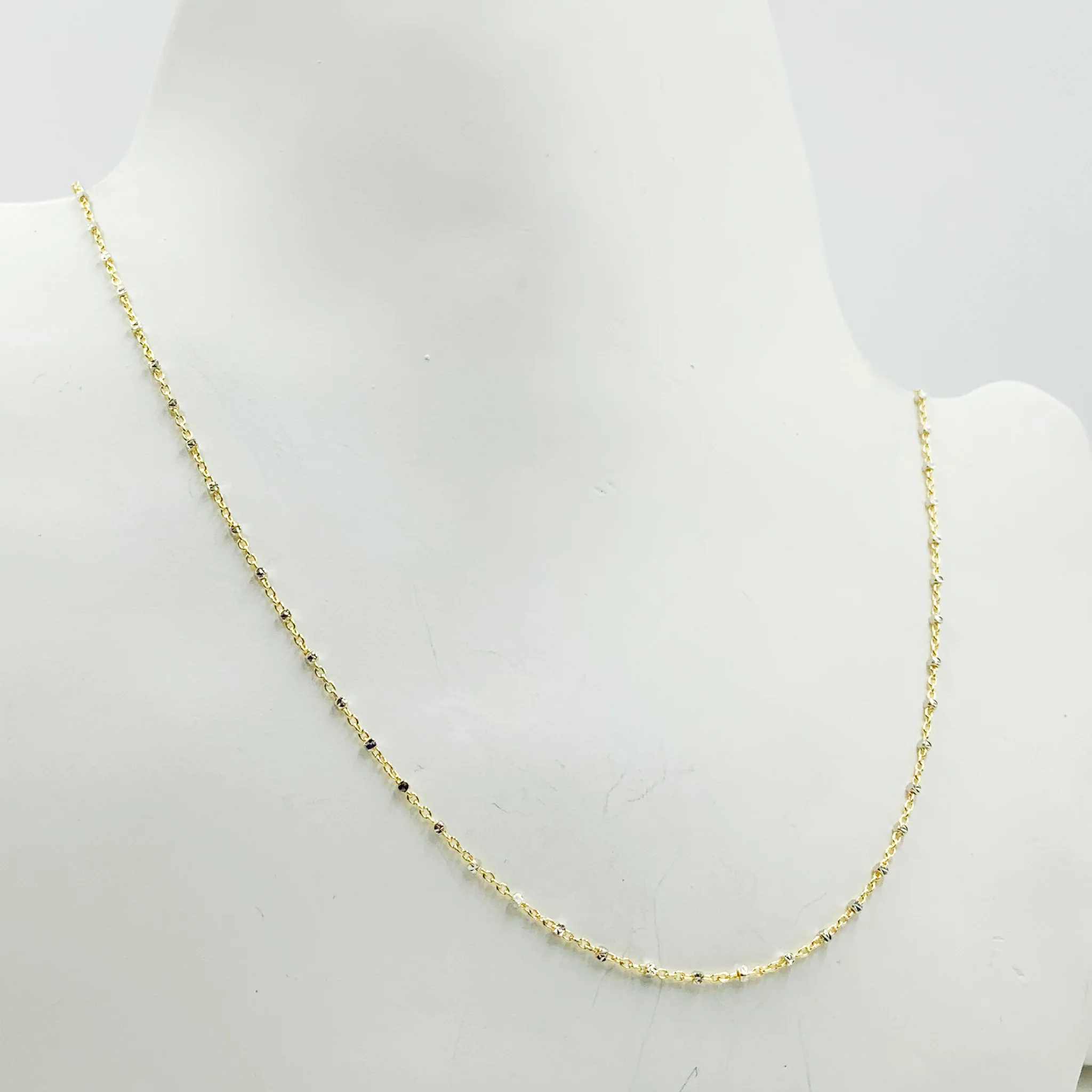 025R02S1QS4B005. 14K Solid Gold Satellite Chain - Image 2