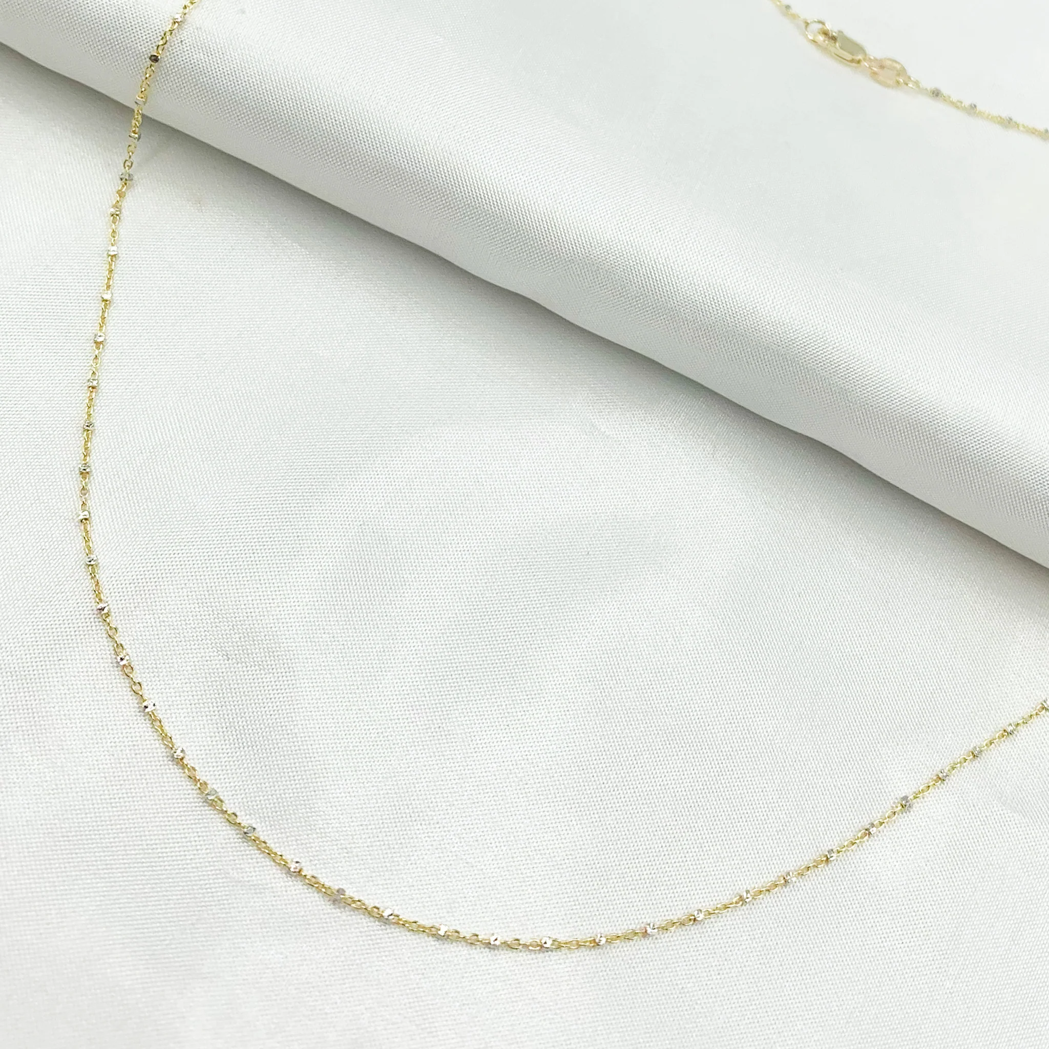 025R02S1QS4B005. 14K Solid Gold Satellite Chain - Image 5