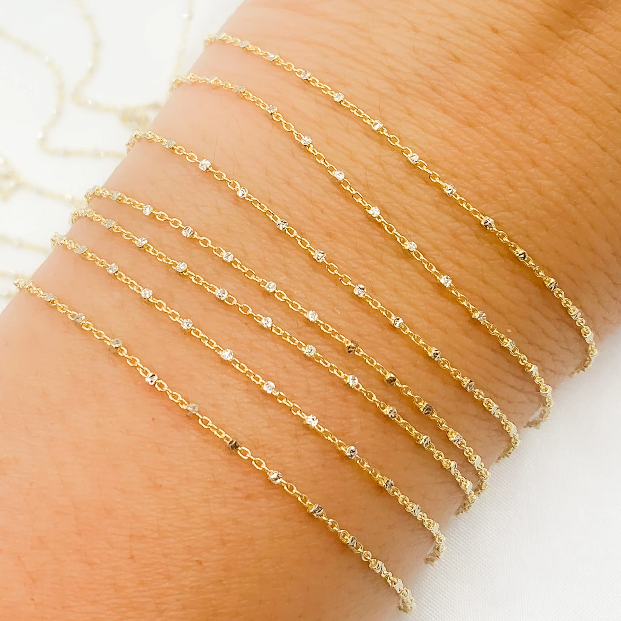 025R02S1QS4B005byFt. 14K Solid Gold Satellite Chain - Image 3