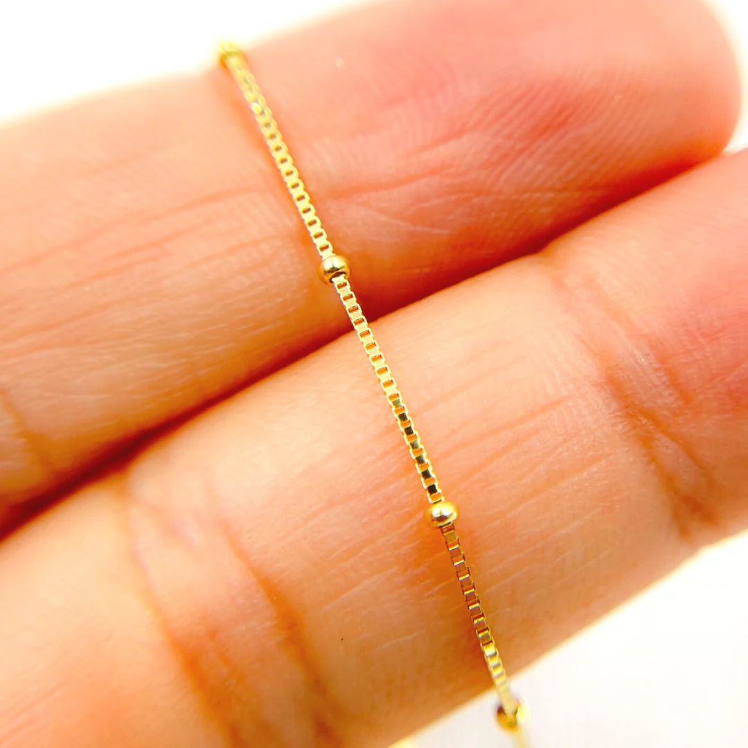 040VEDS3. 14K Solid Gold Satellite Chain - Image 3