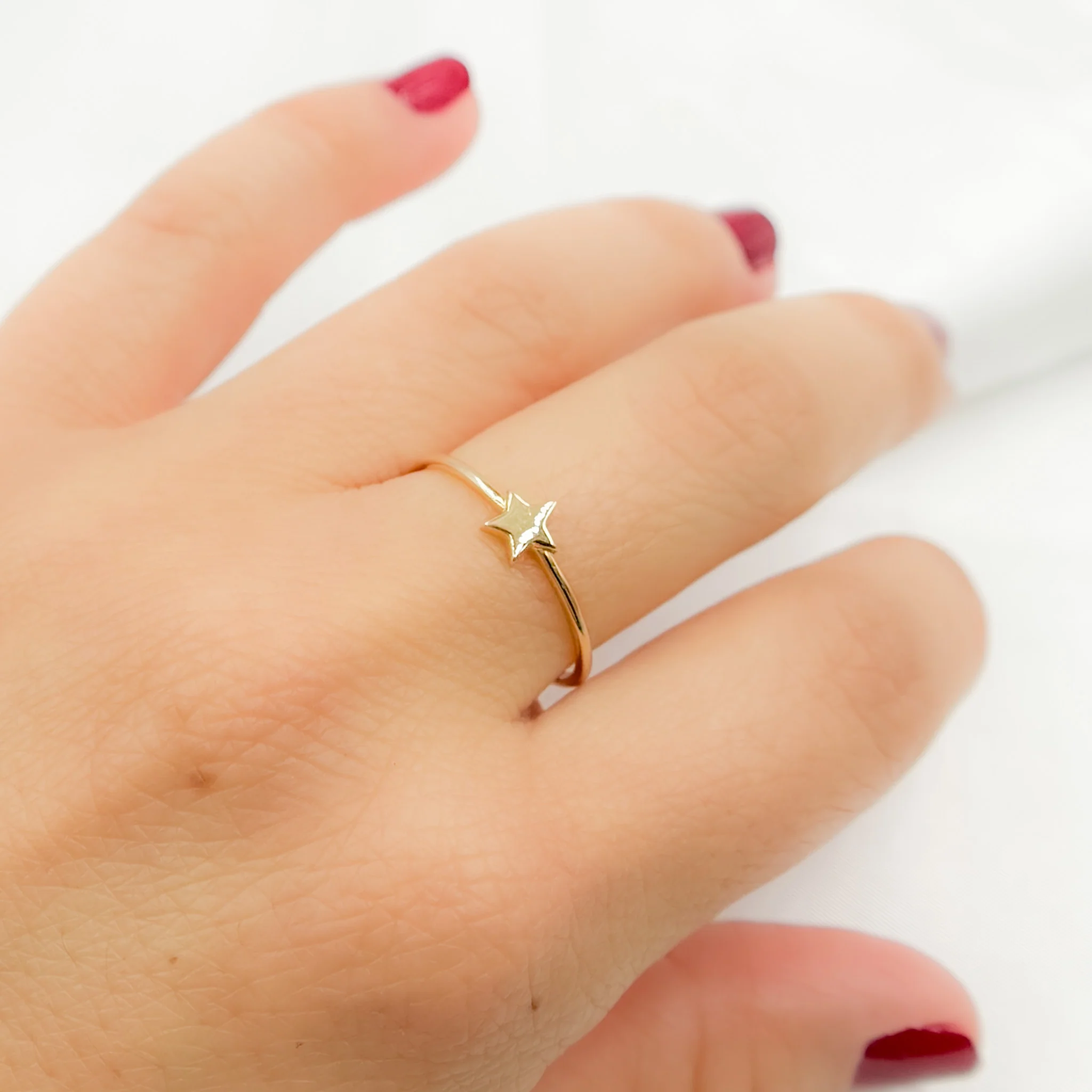 14K Solid Gold Star Ring. RFZ17548 - Image 2