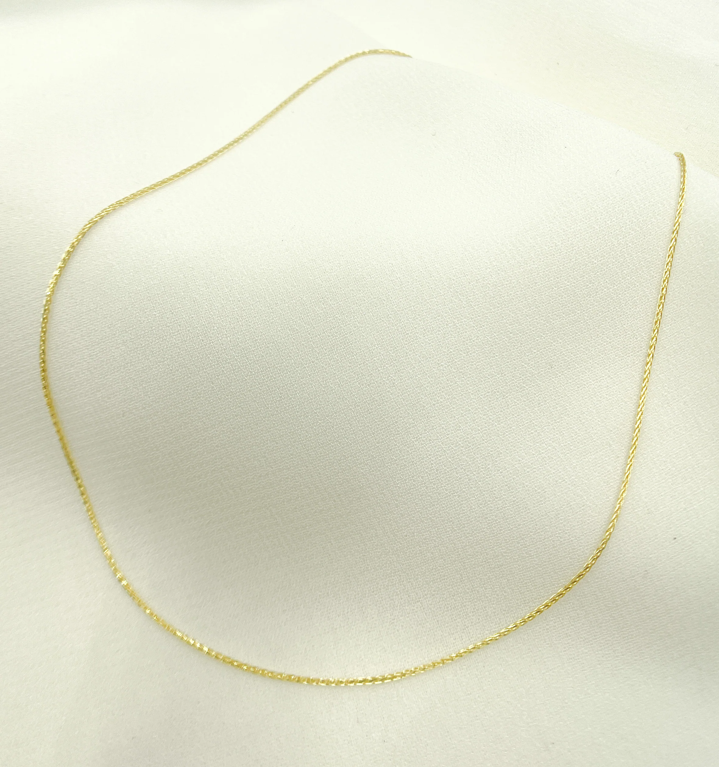 025SP3TFDT. 14K Solid Gold Wheat Chain - Image 5
