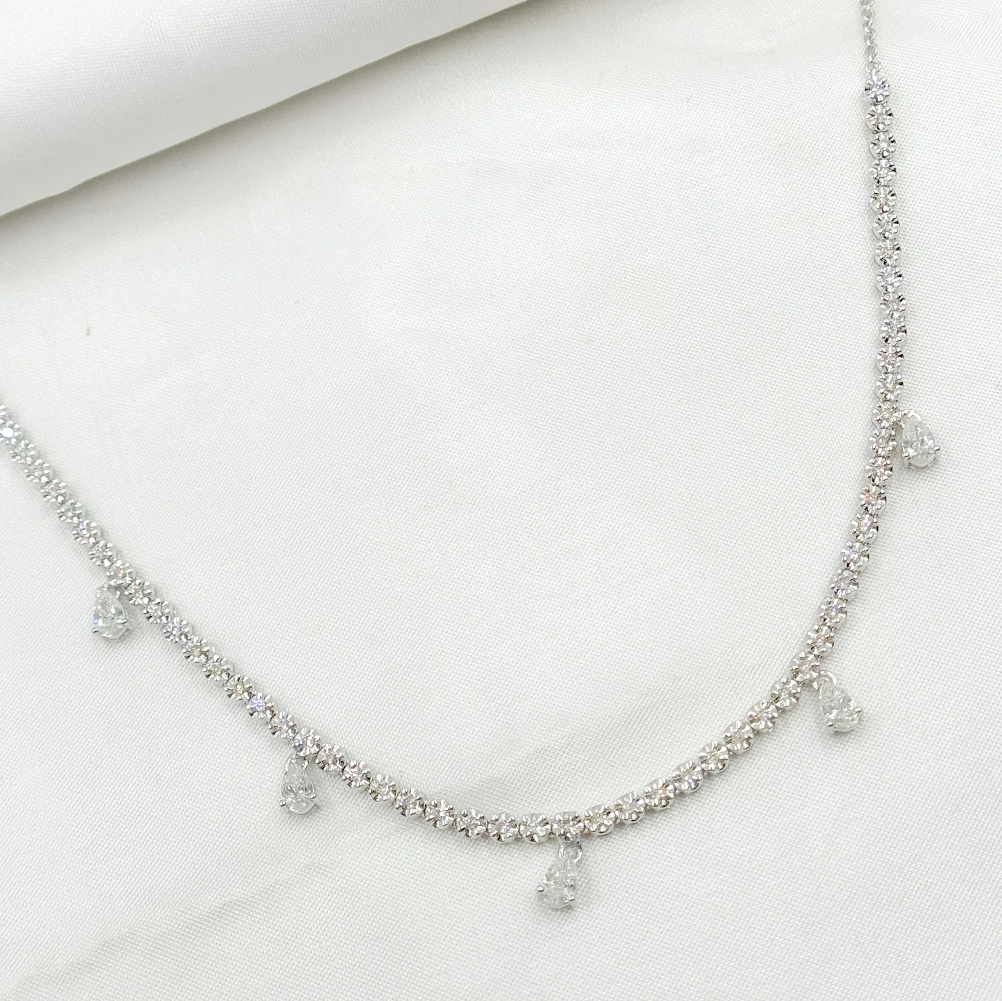 NFM70721. 14K Solid Gold Diamond Necklace - Image 6