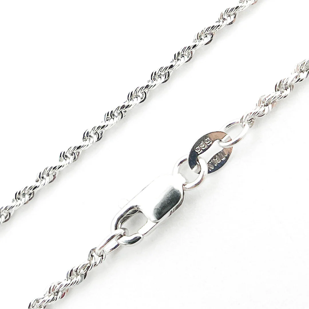 030CRDP0L8LWG. 14K Solid White Gold Rope Chain - Image 3