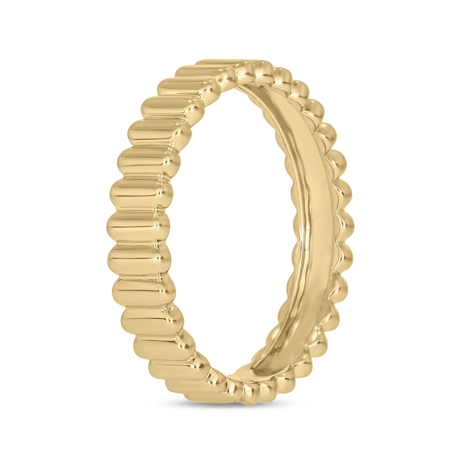 RAZ01410. 14K Solid Yellow Gold Bars Ring - Image 3