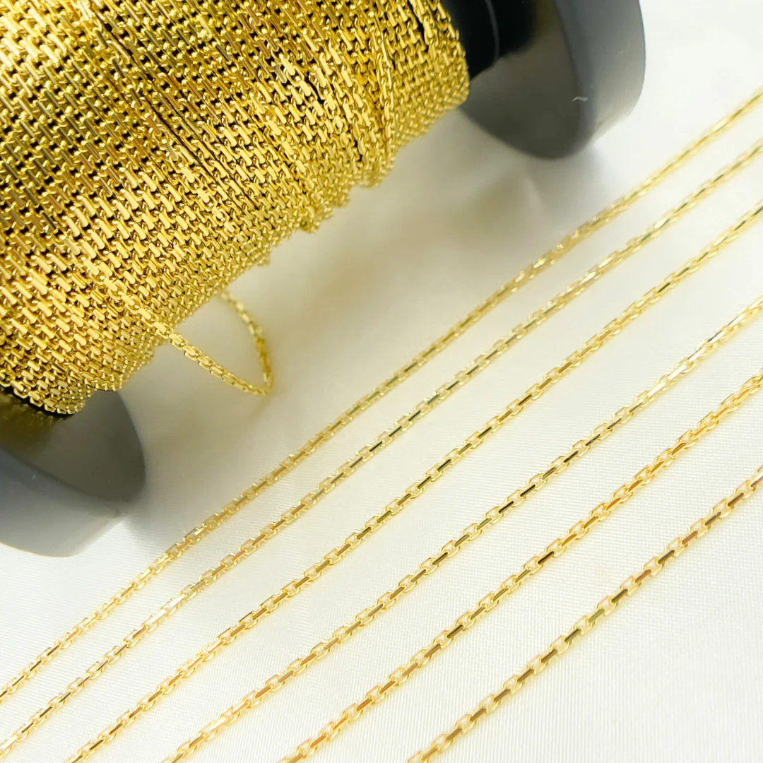 060R04CLH5byFt. 14k Solid Yellow Gold Box Link chain by Foot - Image 4