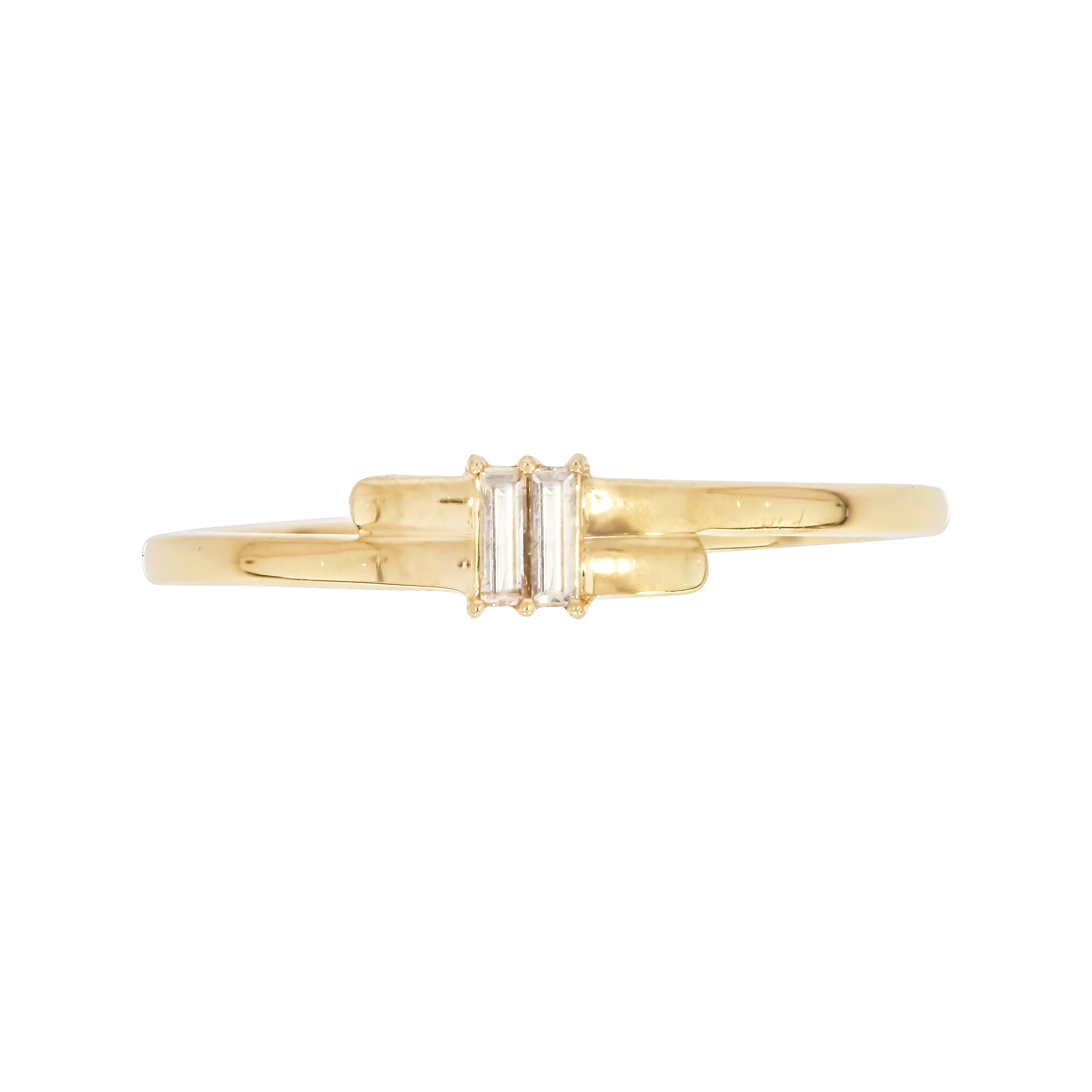 DRN01907. 14K Solid Yellow Gold Diamond Ring - Image 2