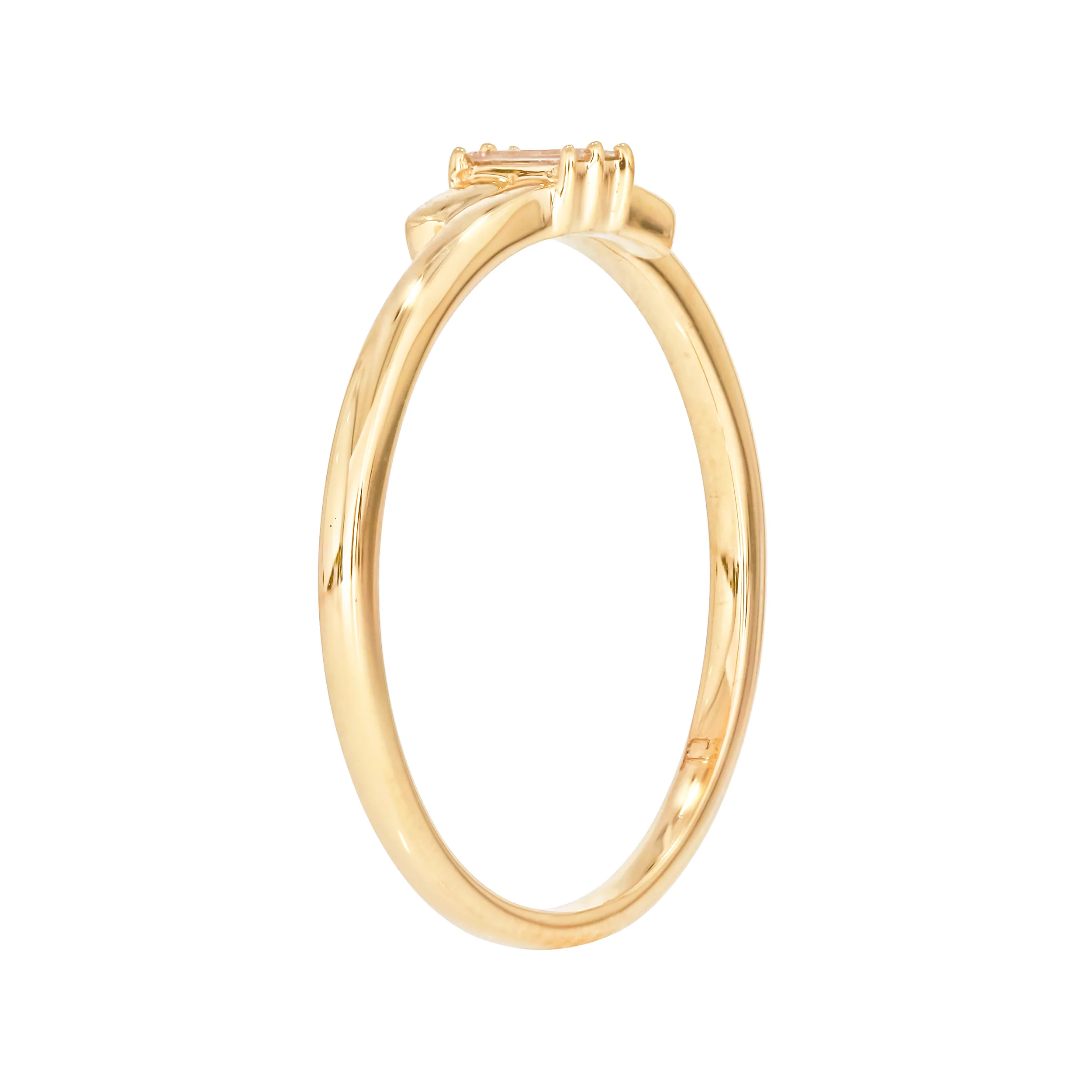 DRN01907. 14K Solid Yellow Gold Diamond Ring - Image 3