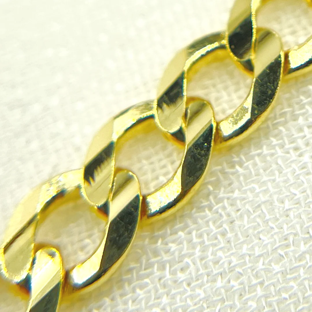 100R13FG1T2A9L001byFt. 14K Solid Yellow Gold Flat Curb Chain by Foot - Image 3