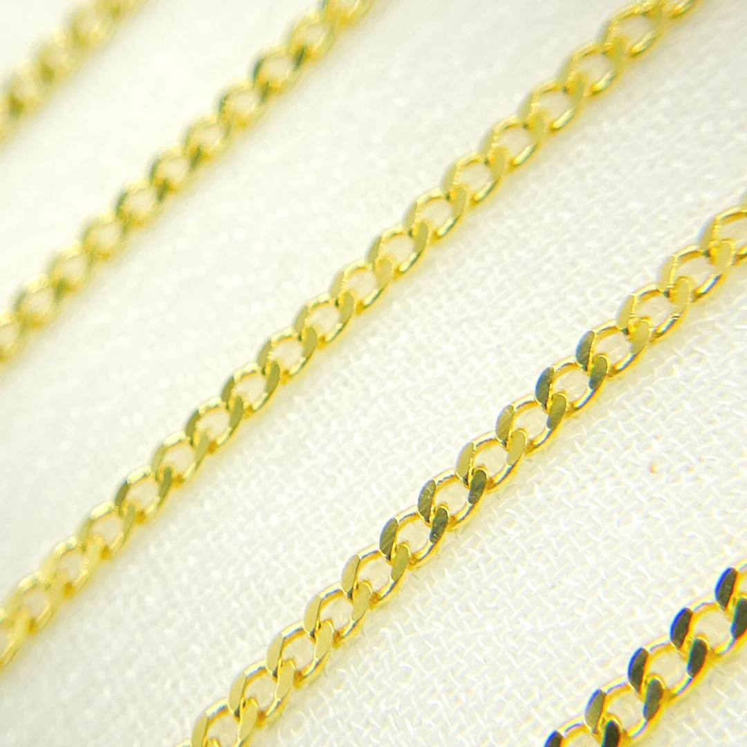040GMBG2T2A8L001byFt. 14K Solid Yellow Gold Flat Curb Link Chain - Image 4
