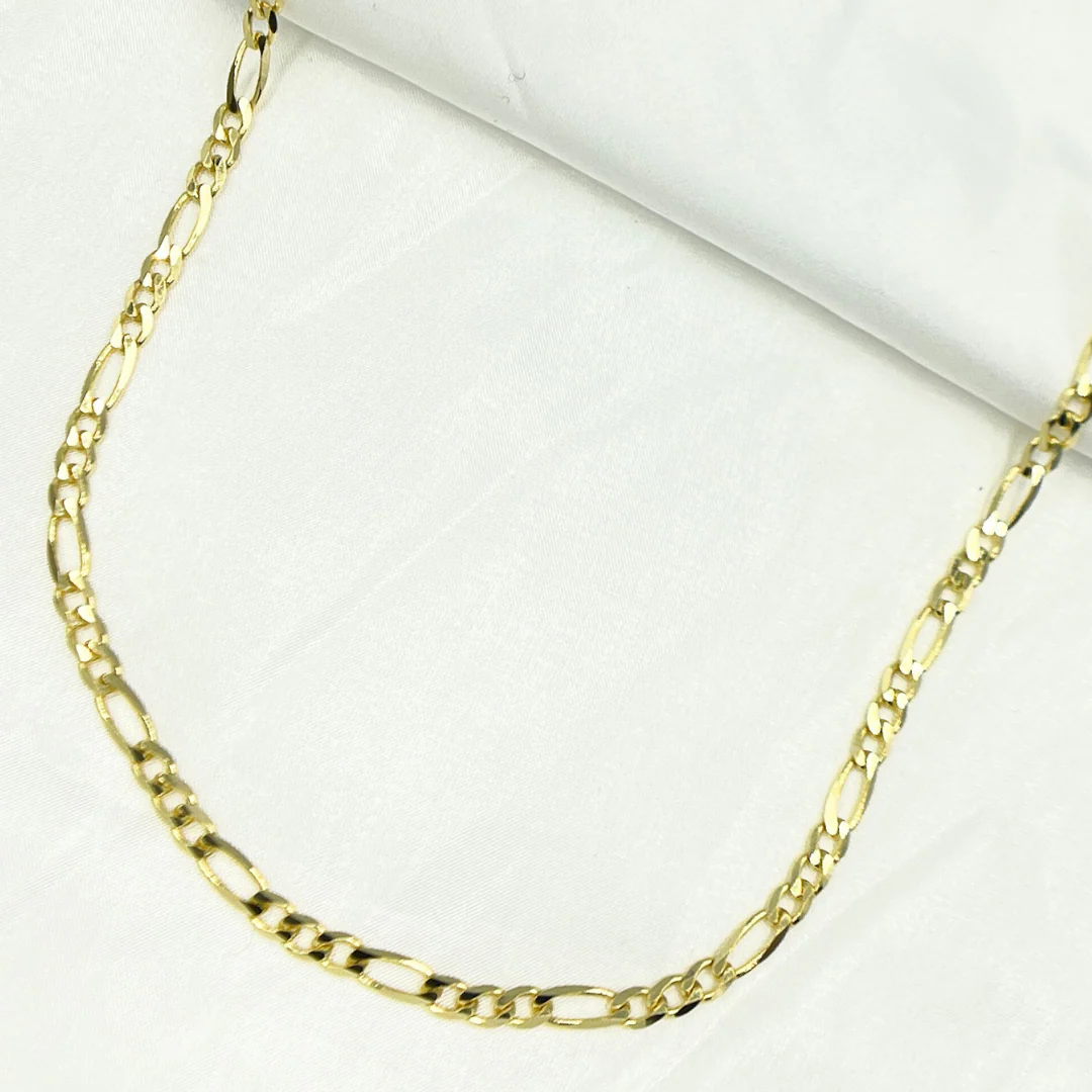 120GA3BGT2A8L001. 14k Solid Yellow Gold Flat Figaro Chain - Image 5