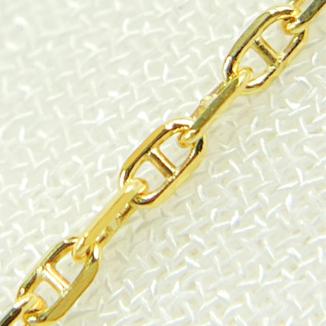 030FLP1T5byFt. 14K Solid Yellow Gold Flat Marina Link Chain - Image 2