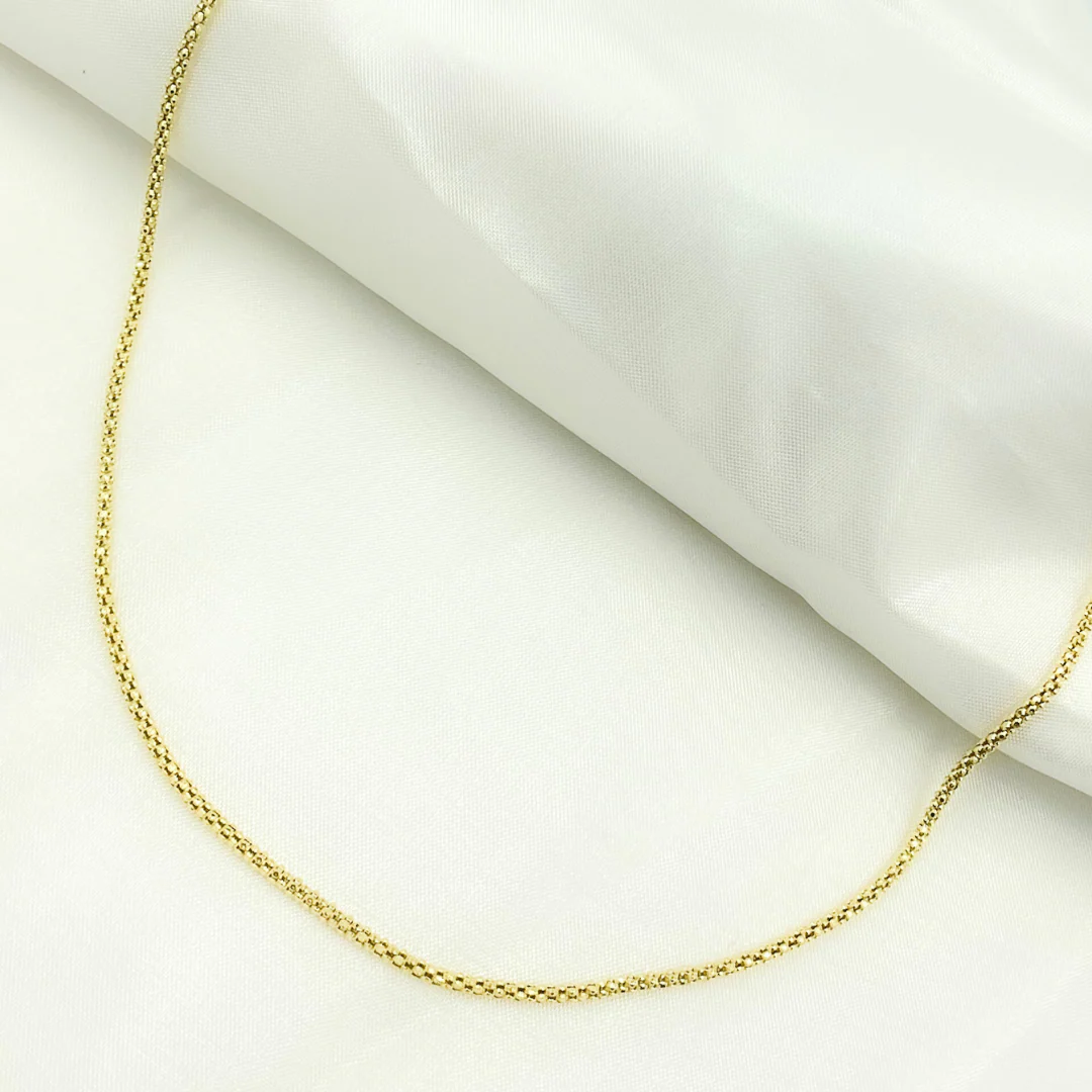 180KORD. 14k Solid Yellow Gold Popcorn Chain - Image 5