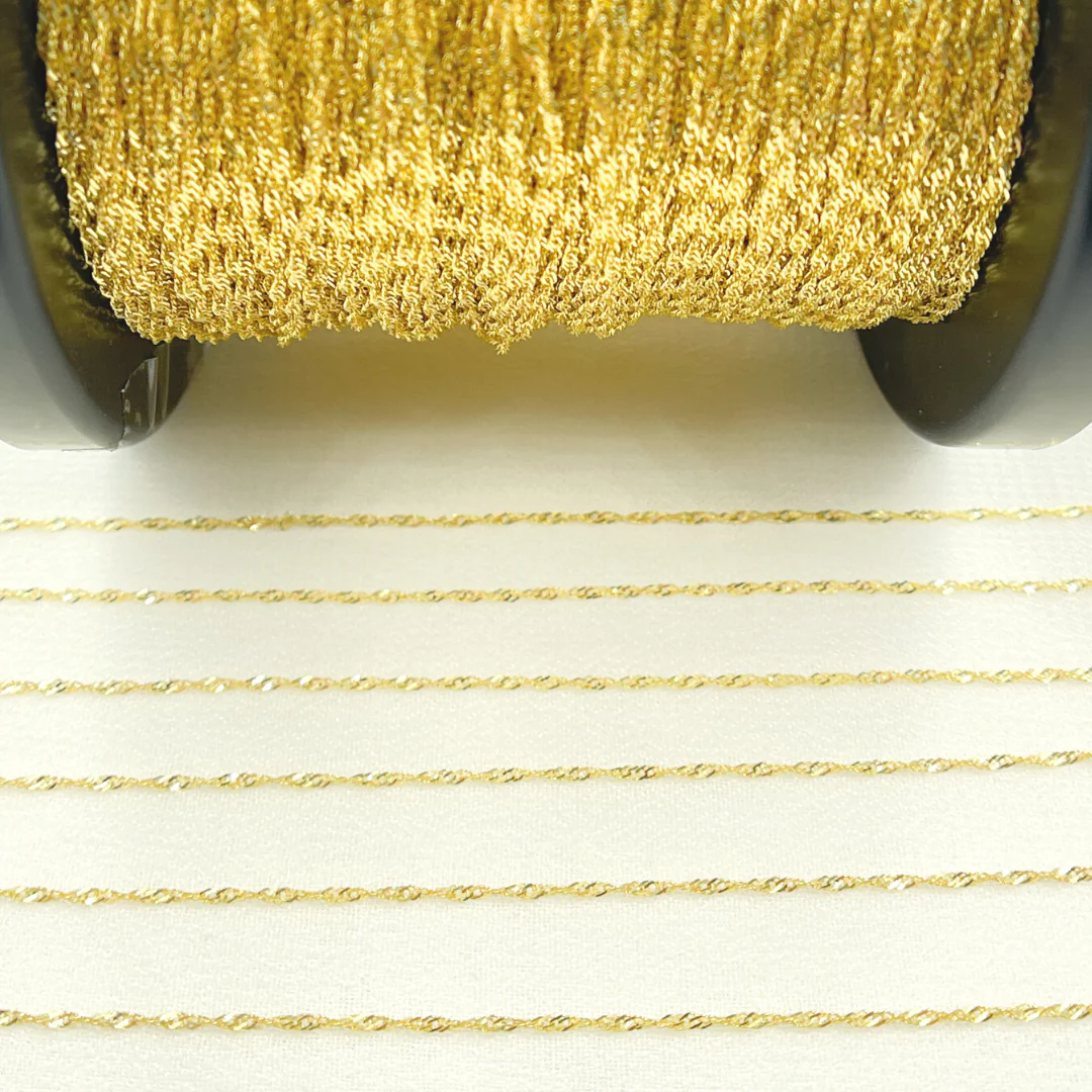 020G2SLMSIT2byFt. 14K Solid Yellow Gold Singapore Chain - Image 5