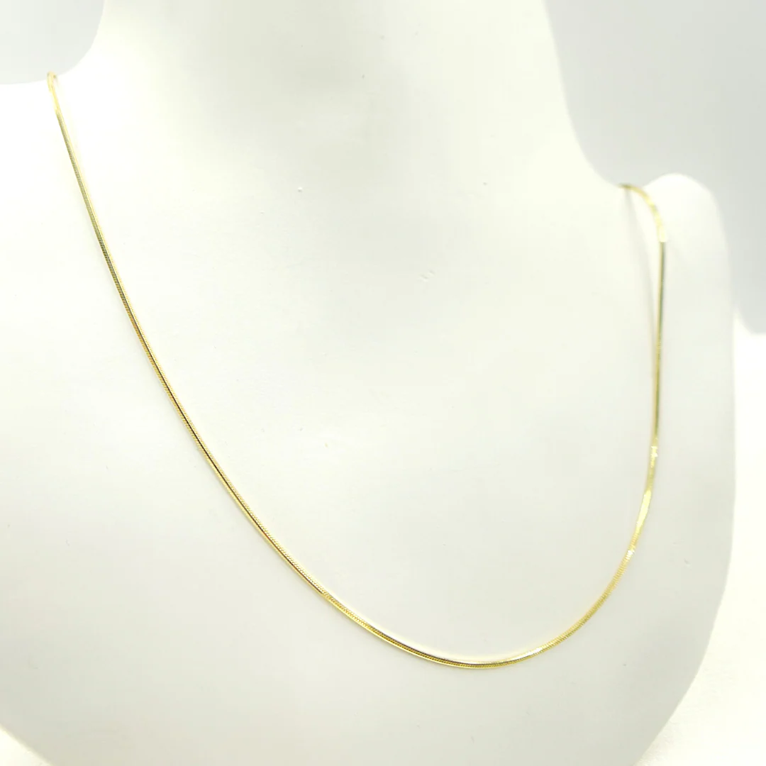 024G2CQT4P3. 14K Solid Yellow Gold Diamond Cut Box Necklace - Image 4