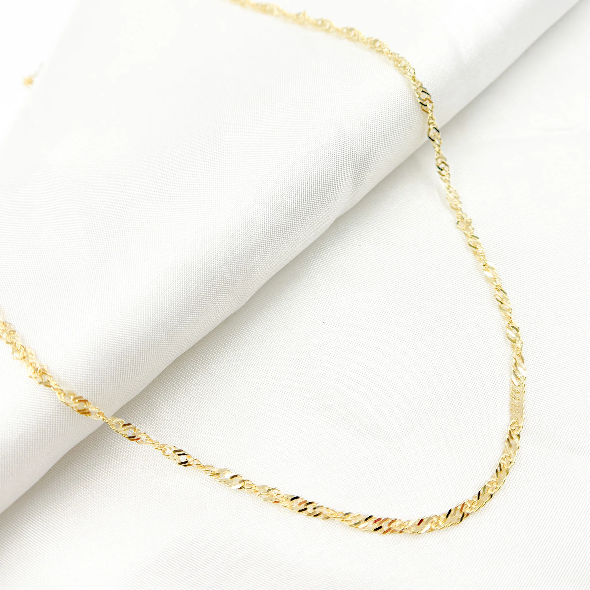 040G2SLMSIT2. 14K Solid Yellow Gold Wheat Necklace - Image 2