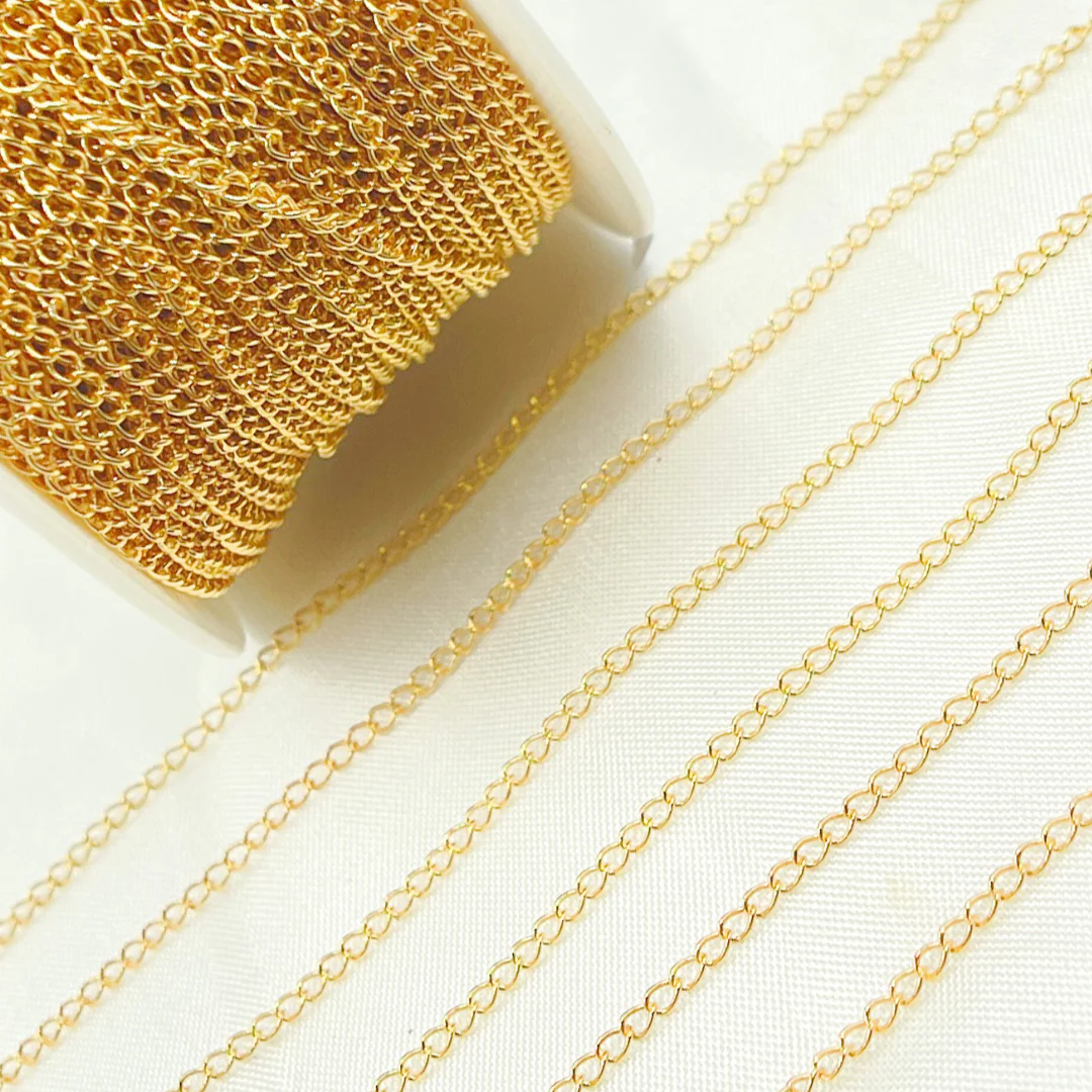 V206GF. 14k Yellow Gold Filled Cable Chain - Image 3